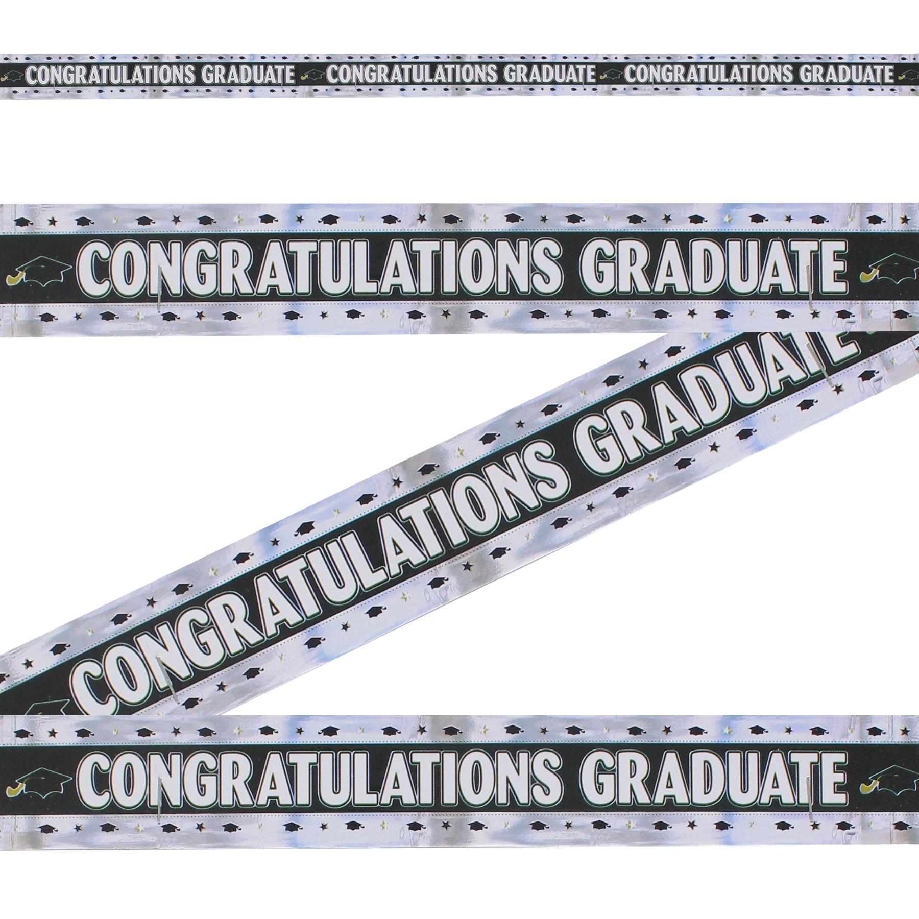 Graduation Banner, Bunting Black and Silver - Choose Design - Picture 7 of 8