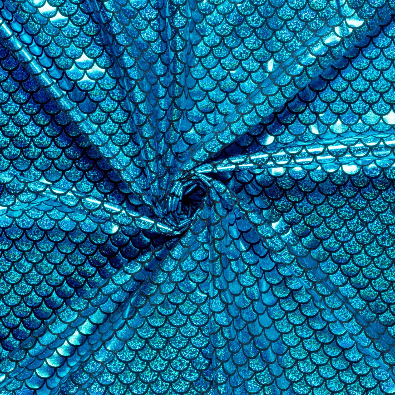 Spandex Dance Lame Foil Scales Fabric Material - Picture 2 of 34