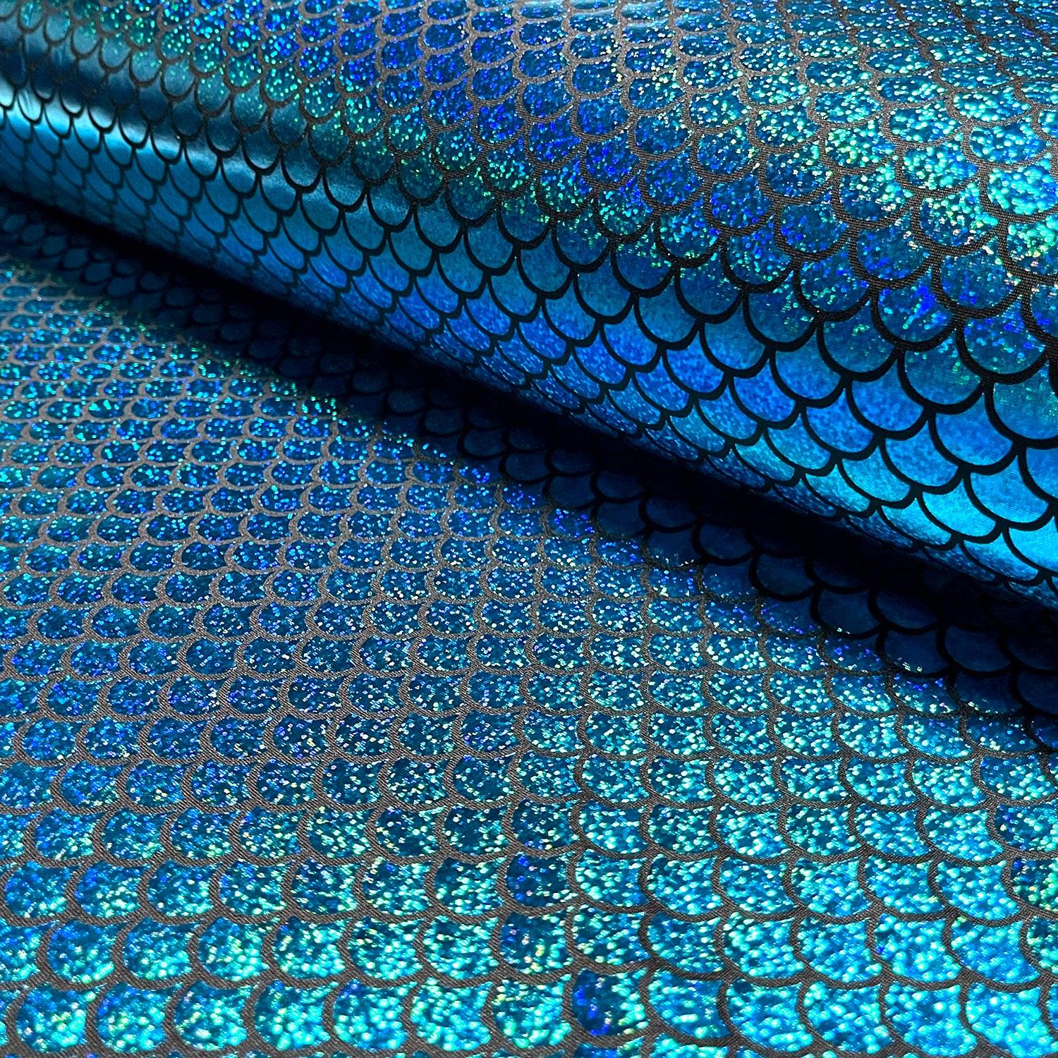 Spandex Dance Lame Foil Scales Fabric Material - Picture 6 of 34