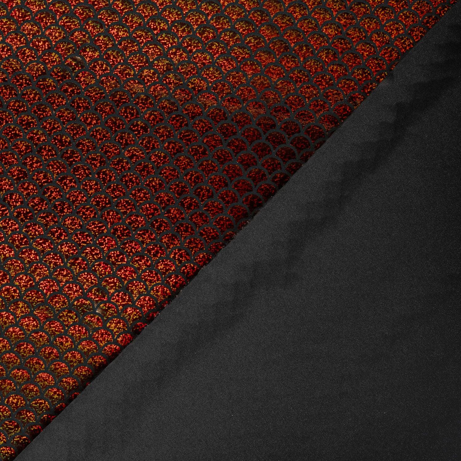 Spandex Dance Lame Foil Scales Fabric Material - Picture 9 of 34