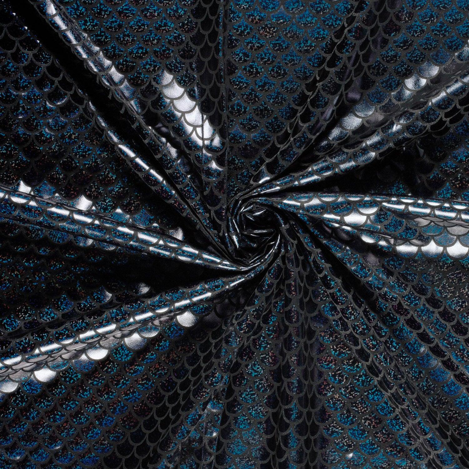 Spandex Dance Lame Foil Scales Fabric Material - Picture 12 of 34