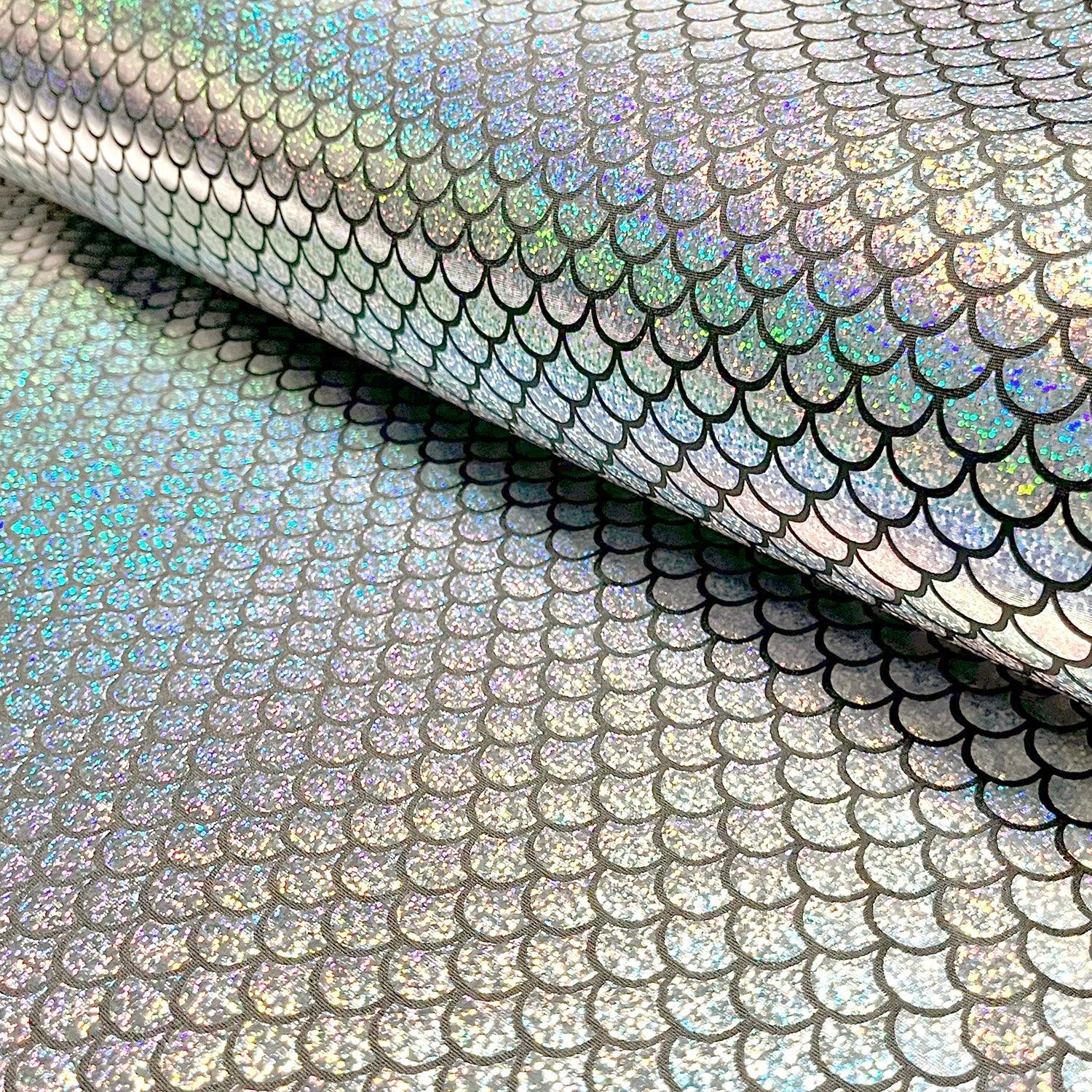 Spandex Dance Lame Foil Scales Fabric Material - Picture 19 of 34