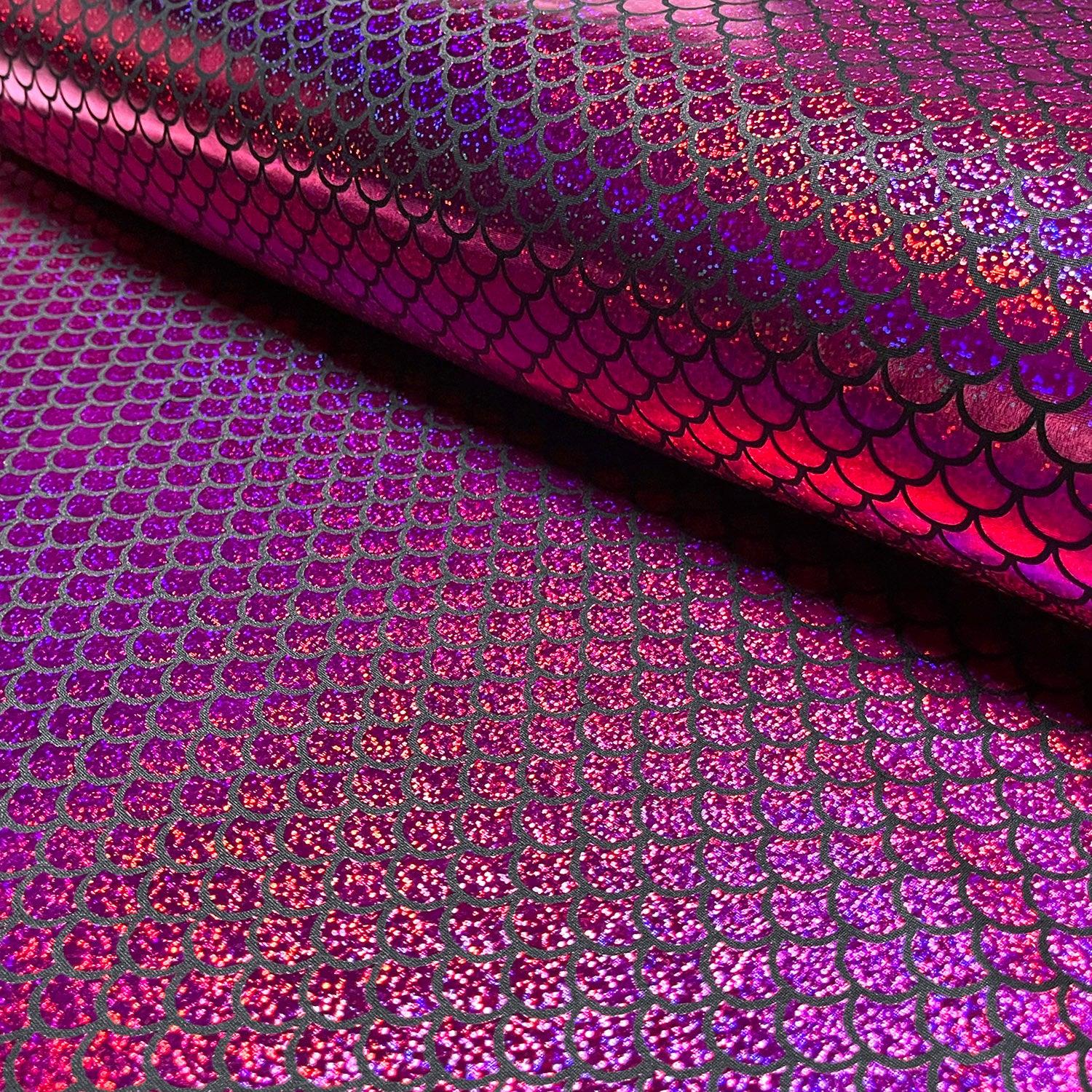 Spandex Dance Lame Foil Scales Fabric Material - Picture 29 of 34
