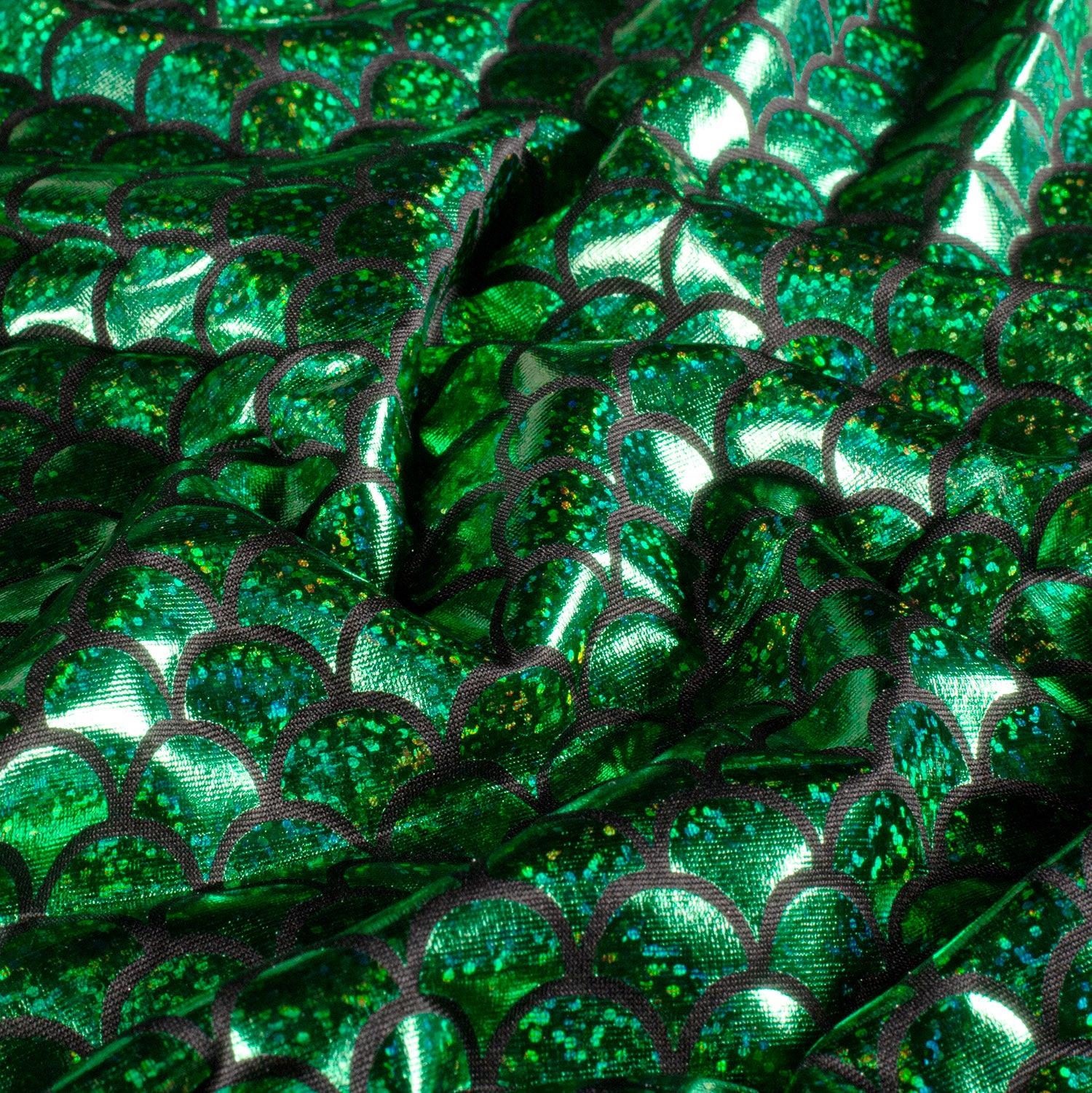 Spandex Dance Lame Foil Scales Fabric Material - Picture 33 of 34