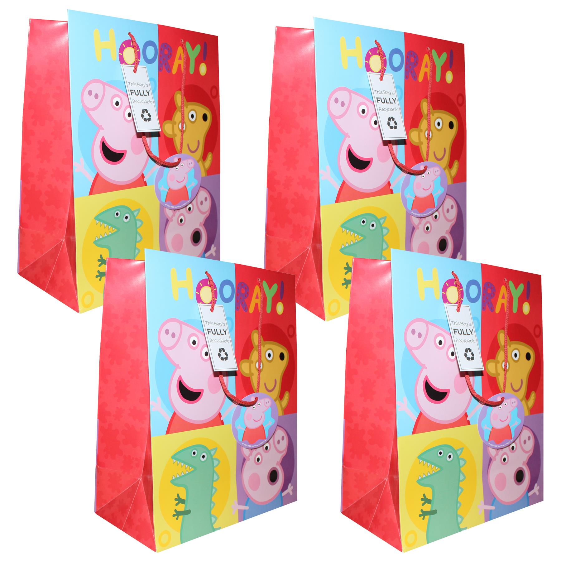 Peppa Pig Gift Bag With Tag 33cm x 25.5cm - Choose Quantity - Picture 8 of 10