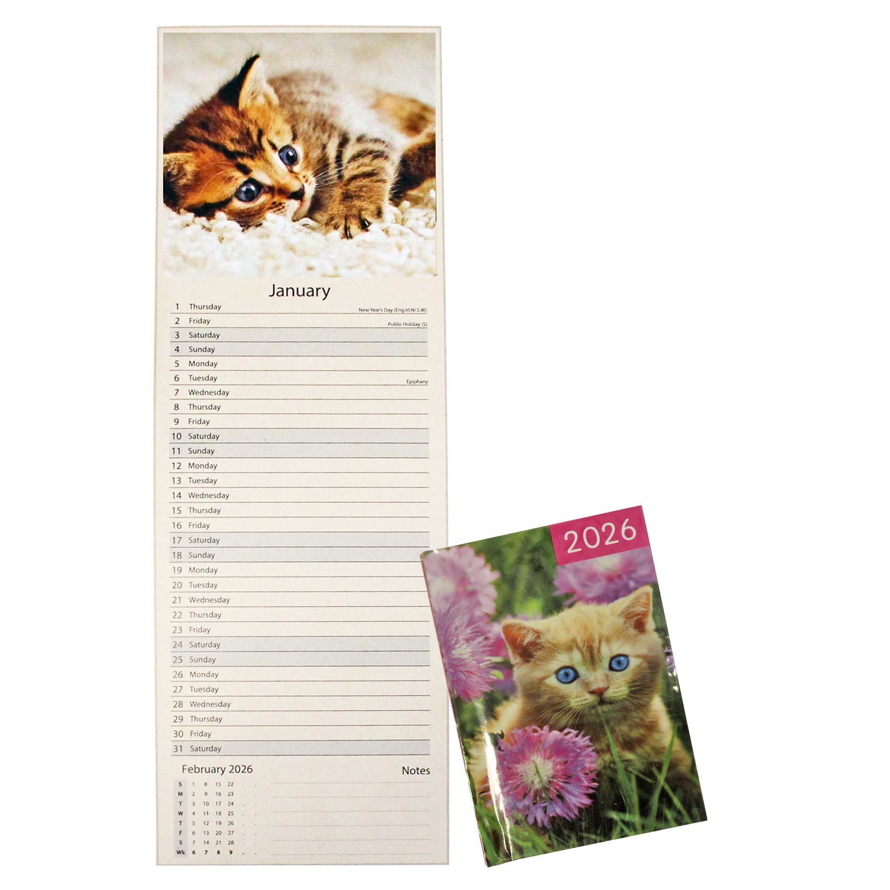2026 Slimline Wall Calendar Month to View and Matching Diary Choose Design - Picture 7 of 7