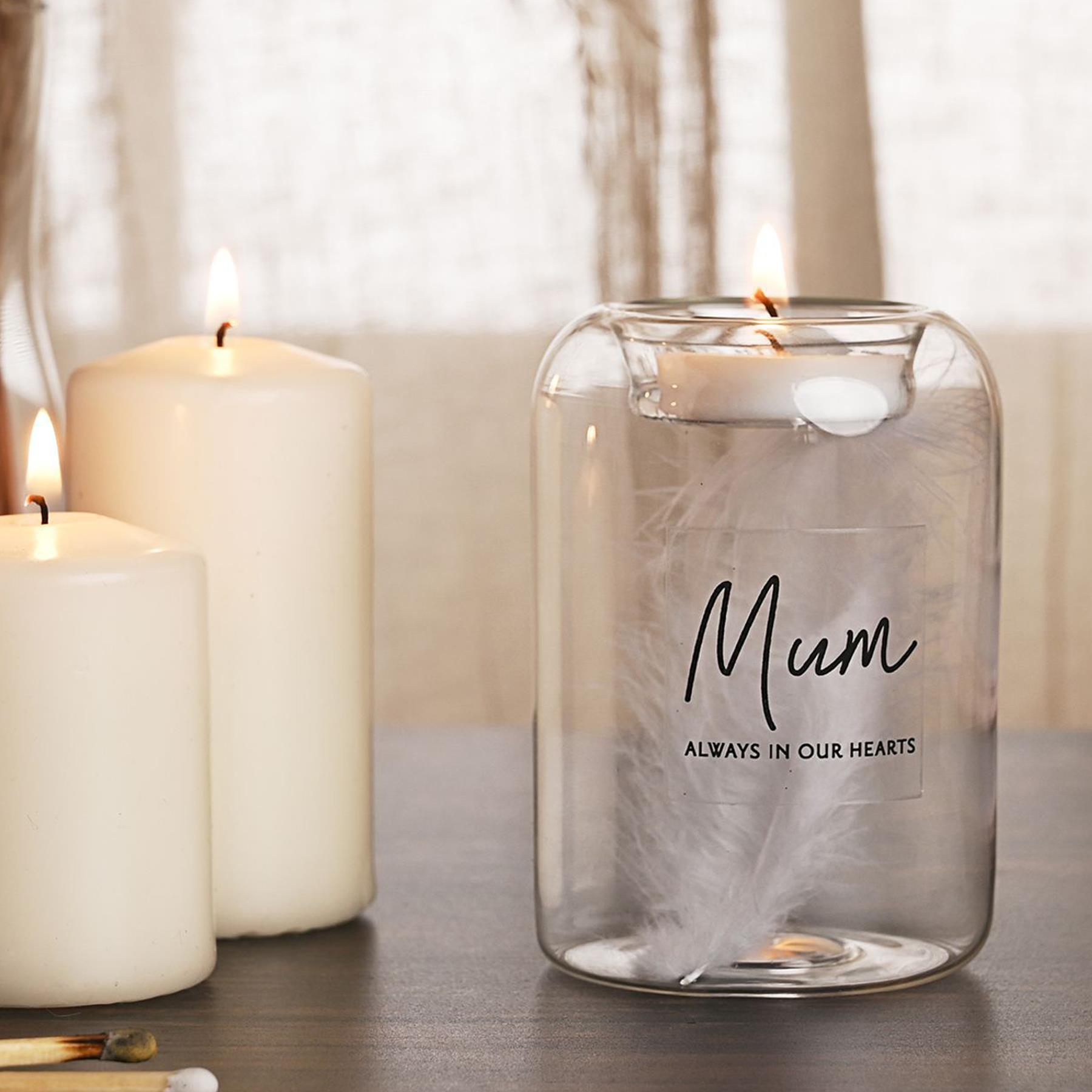 Memorial Tea Light Holder In Our Hearts - Choose Design - Picture 8 of 9