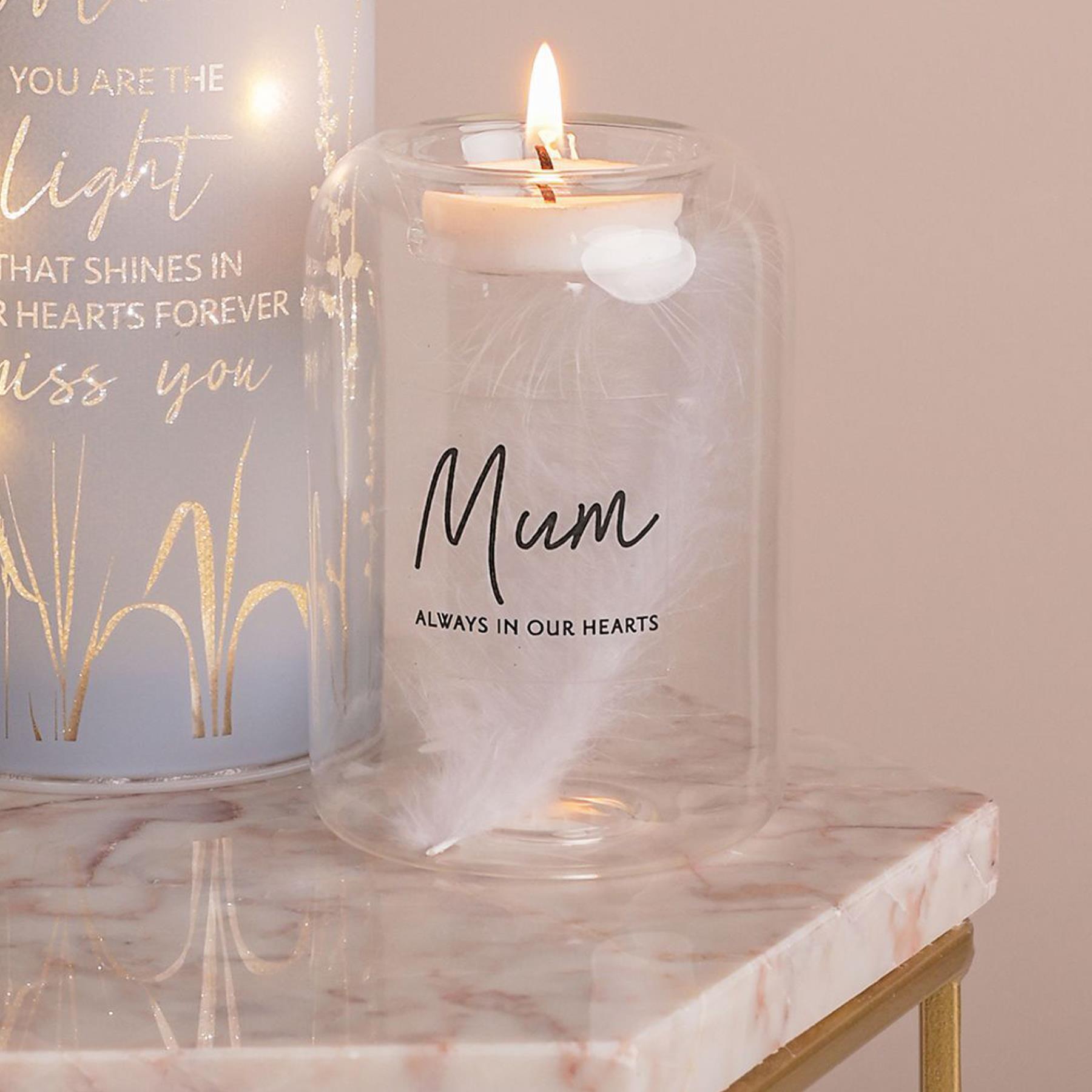 Memorial Tea Light Holder In Our Hearts - Choose Design - Picture 9 of 9