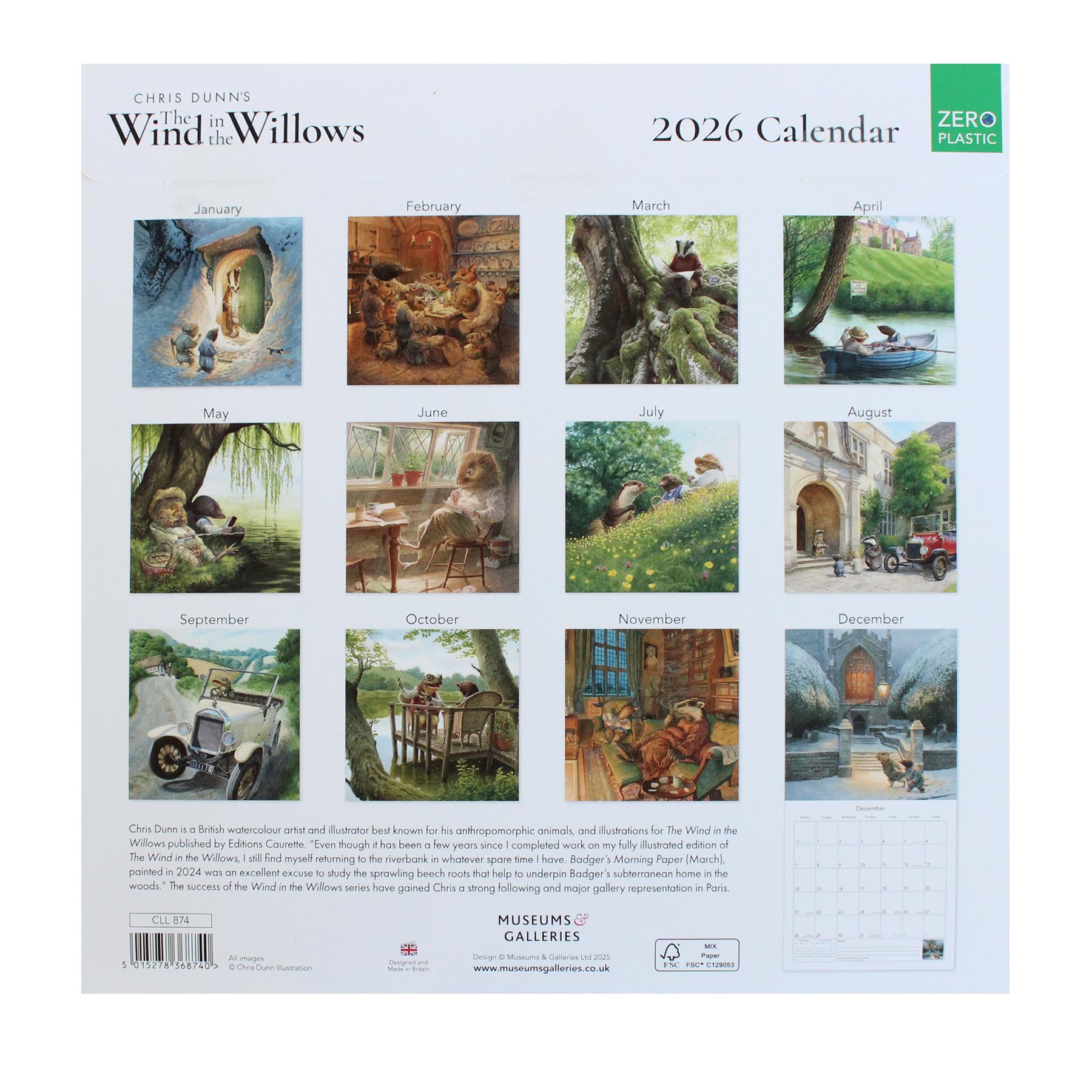 2026 Wall Calendar Month to View Eco-Friendly Plastic Free - Choose Design - Picture 7 of 16