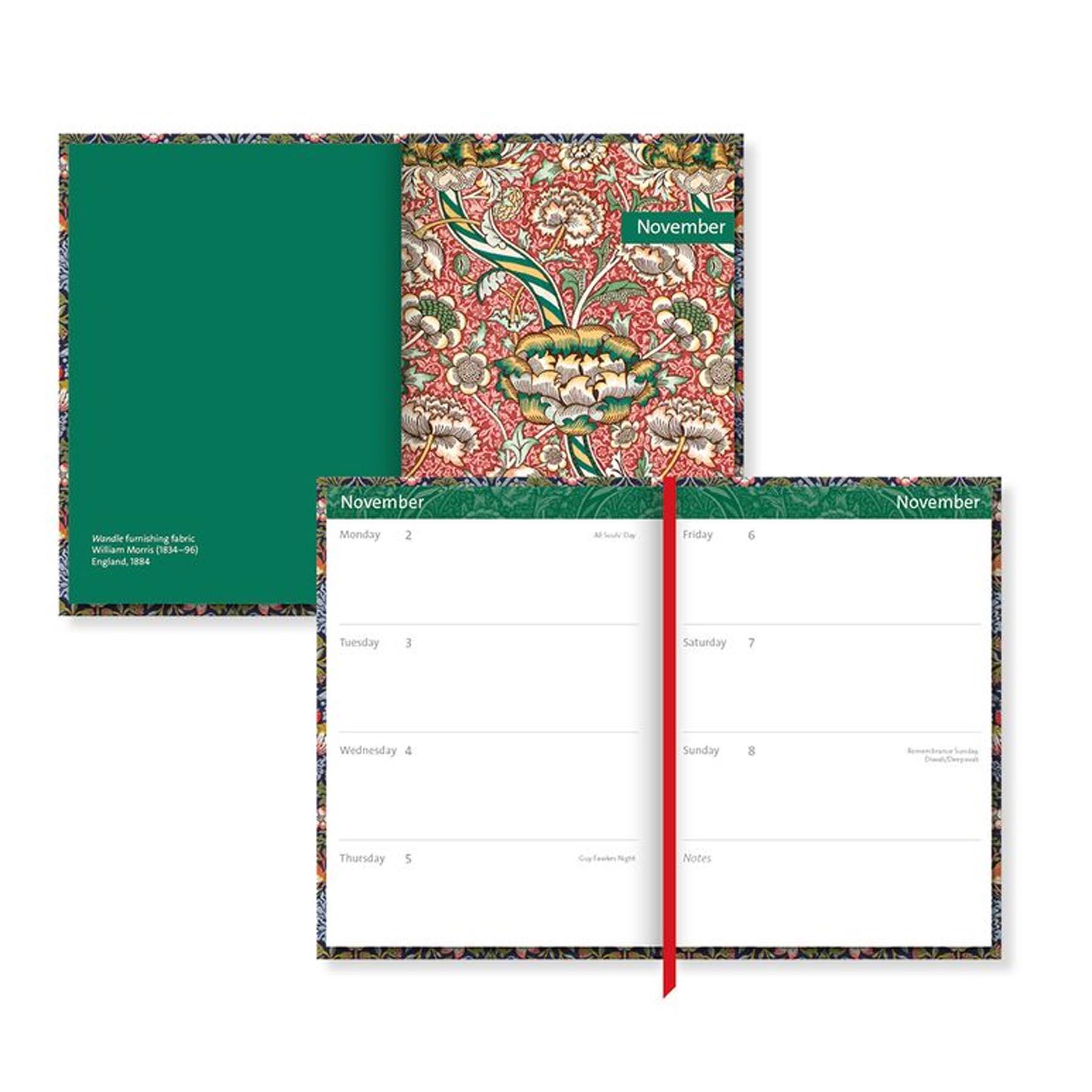 2026 A6 Pocket Diary Week to View Museum and Galleries - Choose