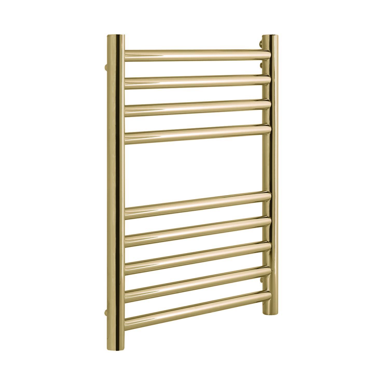 Riga Brushed Brass Stainless Steel  Heated Towel Rails
