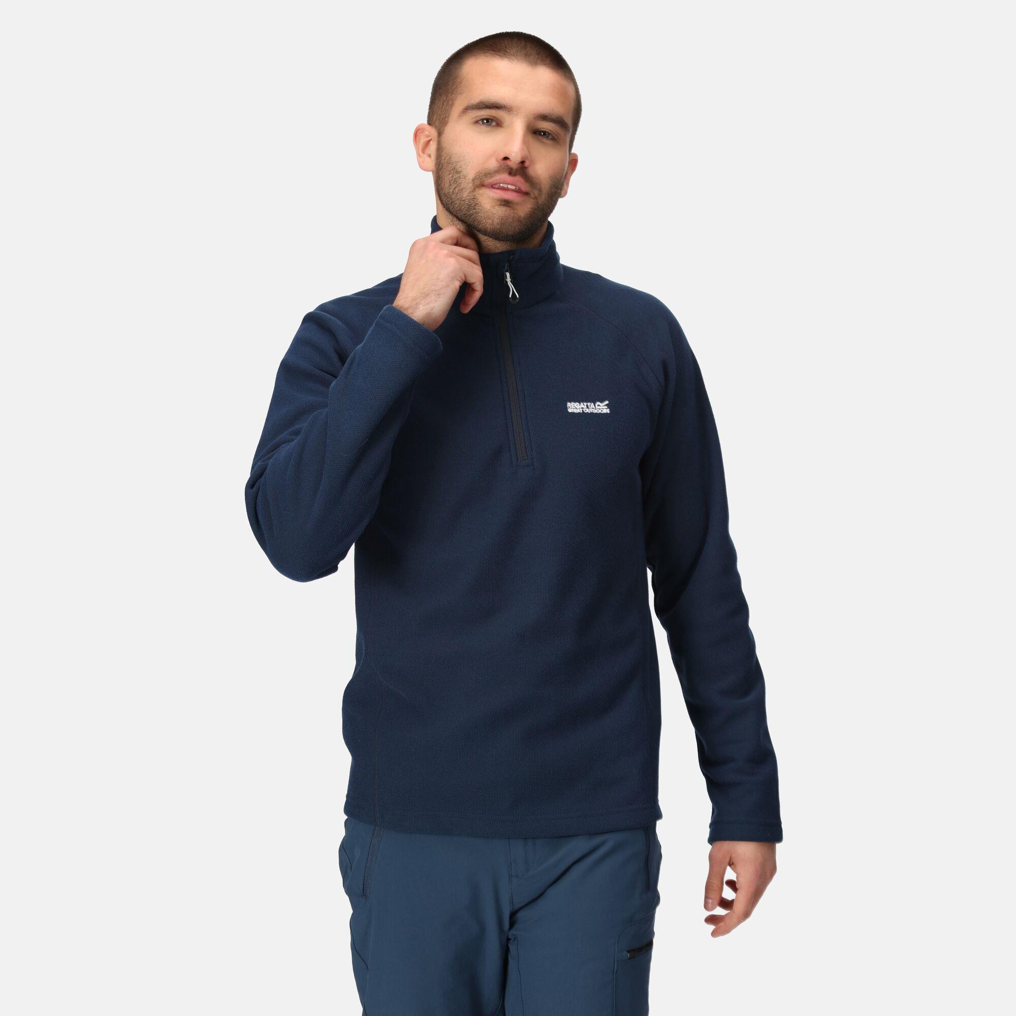Regatta Mens Kenger 1/2 Zip Honeycomb Fleece Pullover - Ash - S - Image 7
