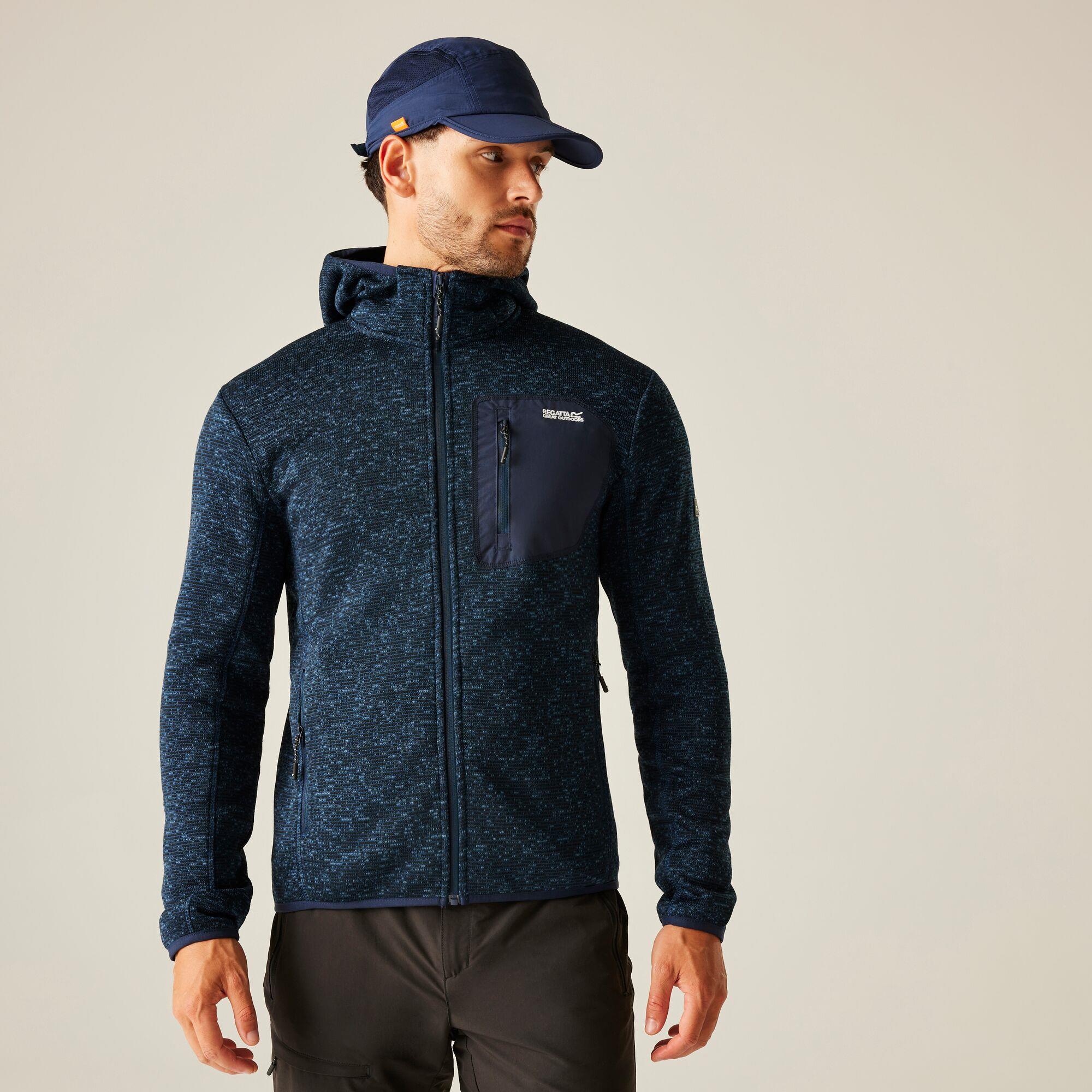 Regatta Men's Hooded Newhill Fleece - White Small - Image 3
