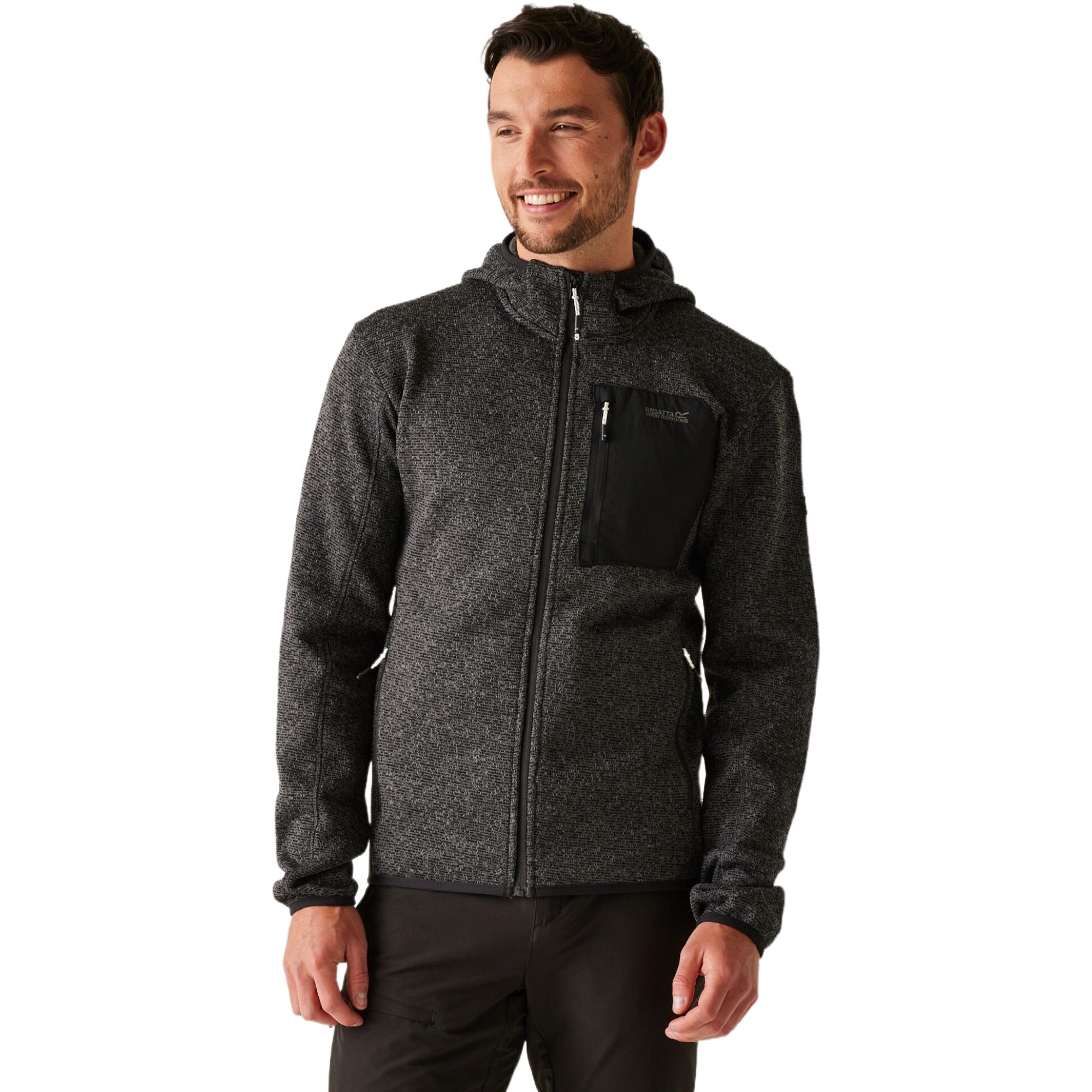 Regatta Mens Hooded Newhill Full Zip Fleece