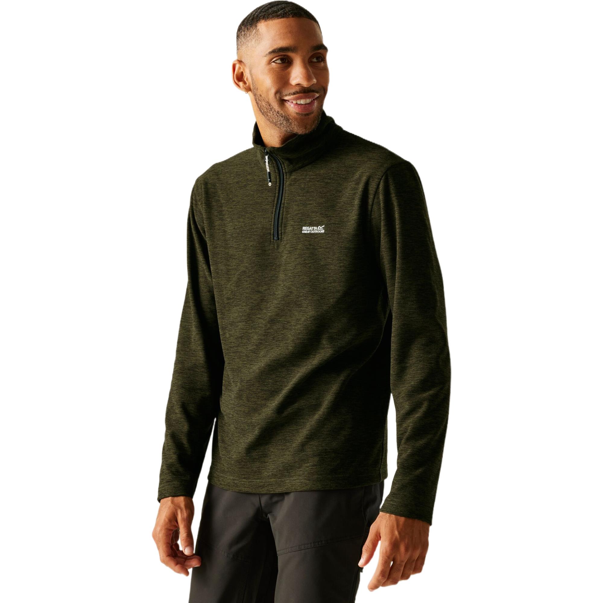 Regatta Mens Thompson Marl Zip Neck Fleece