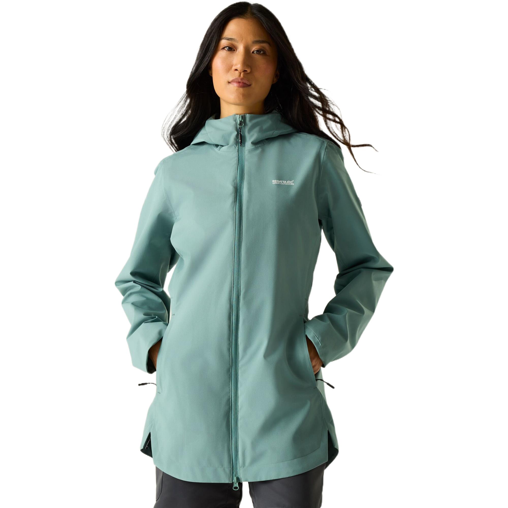 Regatta Women's Natalina Waterproof Jacket Mid Blue Size 8 - Image 4