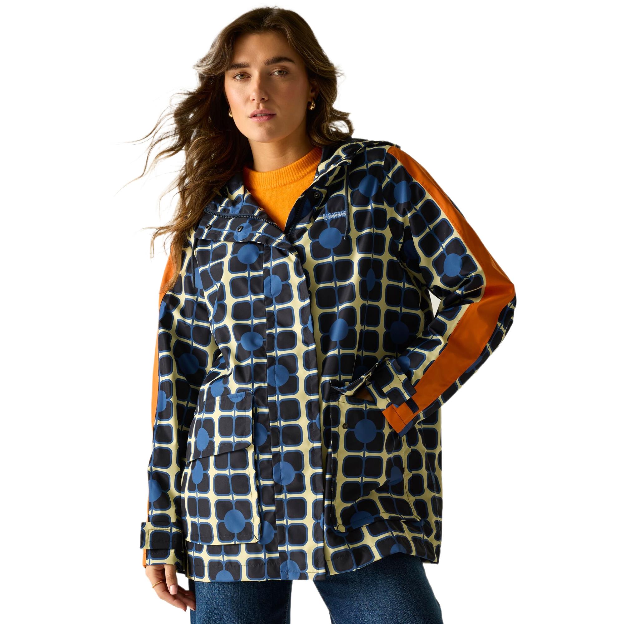 Regatta Orla Kiely Womens Mid Length Jacket Waterproof