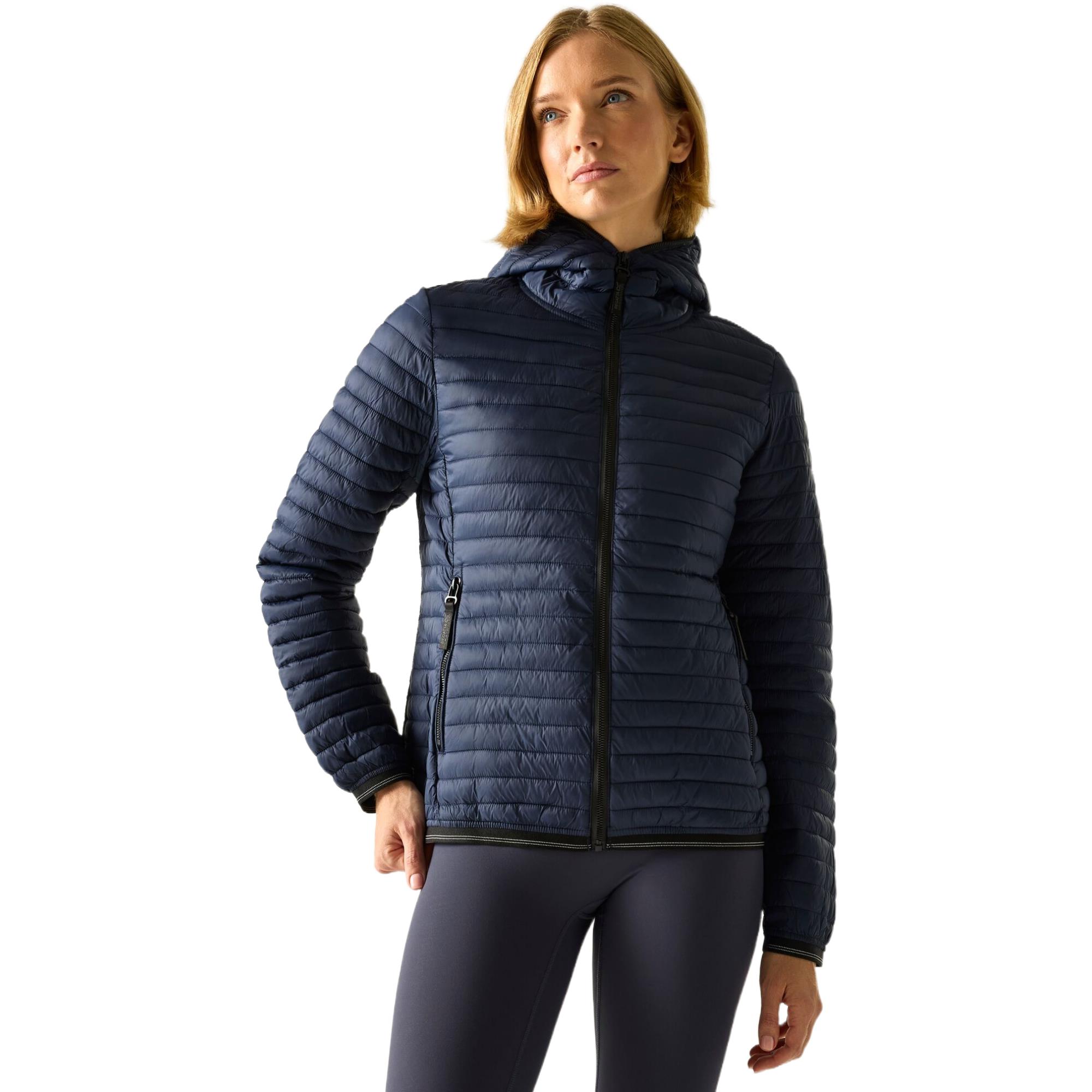 Regatta Womens Rigain Jacket Lightweight Padded Baffle Coat Hooded