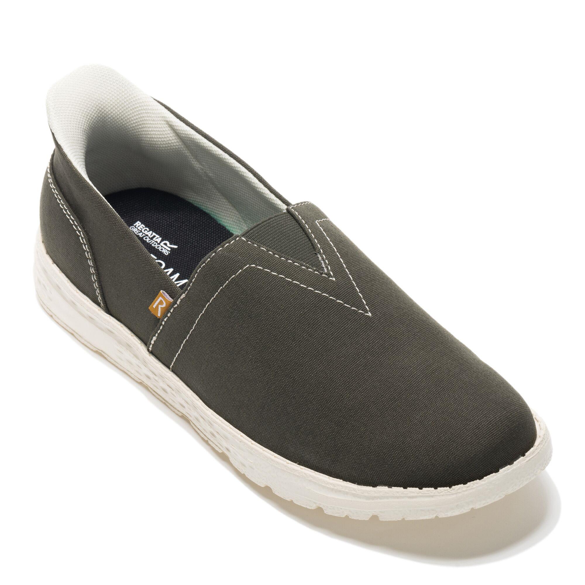 Regatta Mens Salcombe Shoes Canvas Deck Style Shoes Comfort Sole