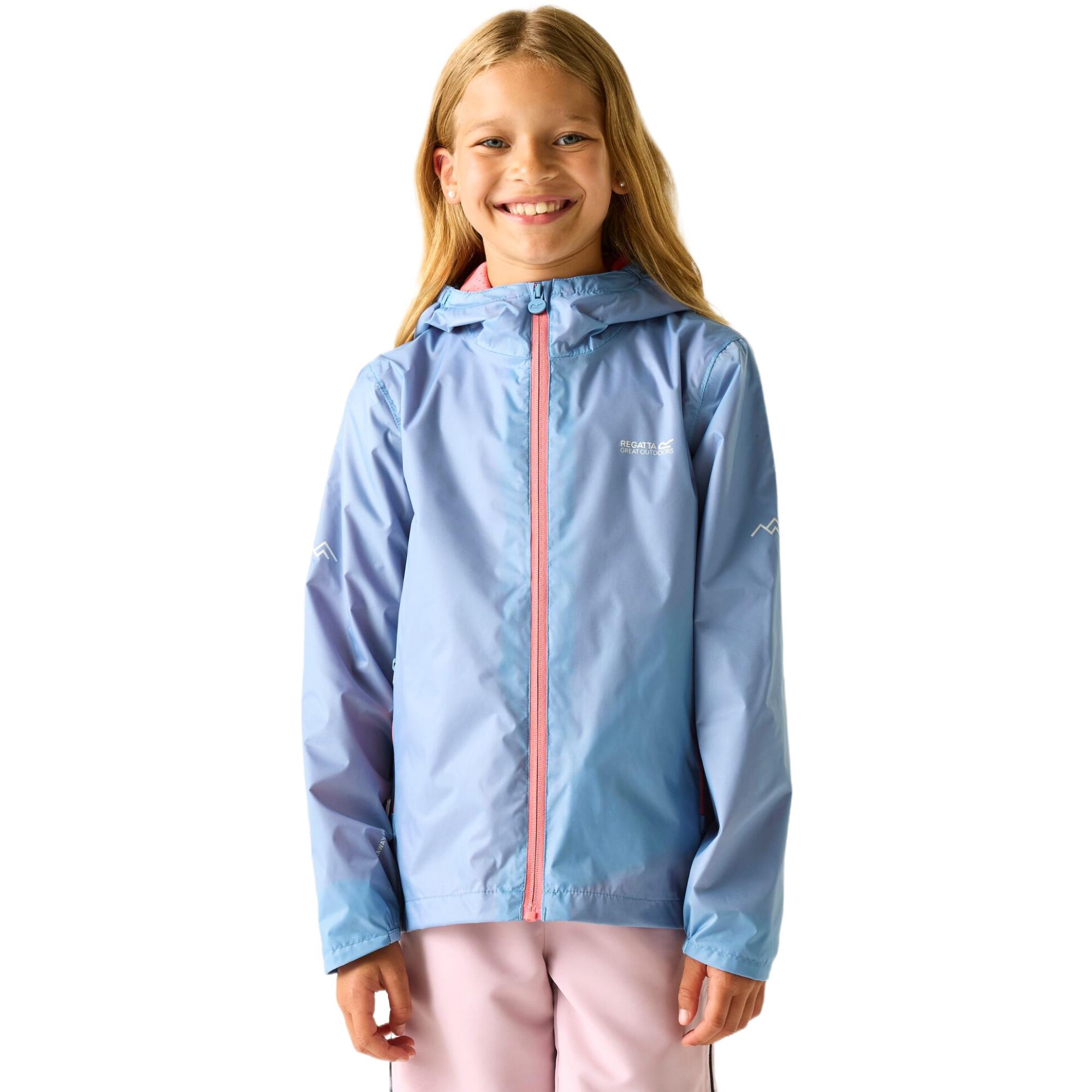 Regatta Kids Lever Jacket Waterproof Packaway Hooded Coat