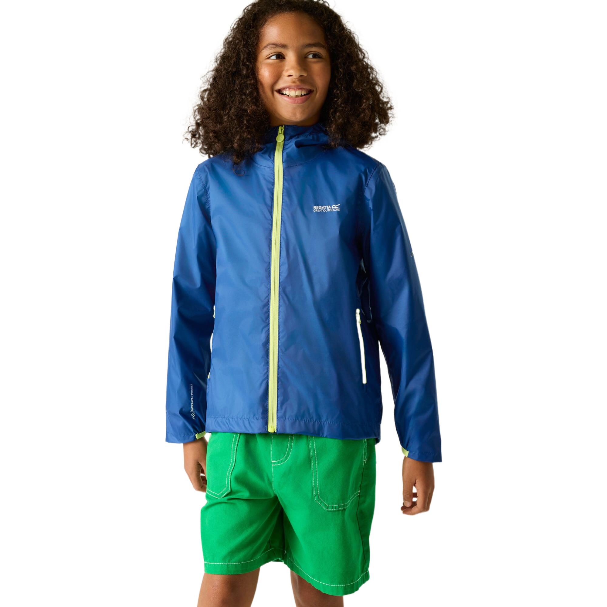 Regatta Kids Lever Jacket Waterproof Packaway Hooded Coat