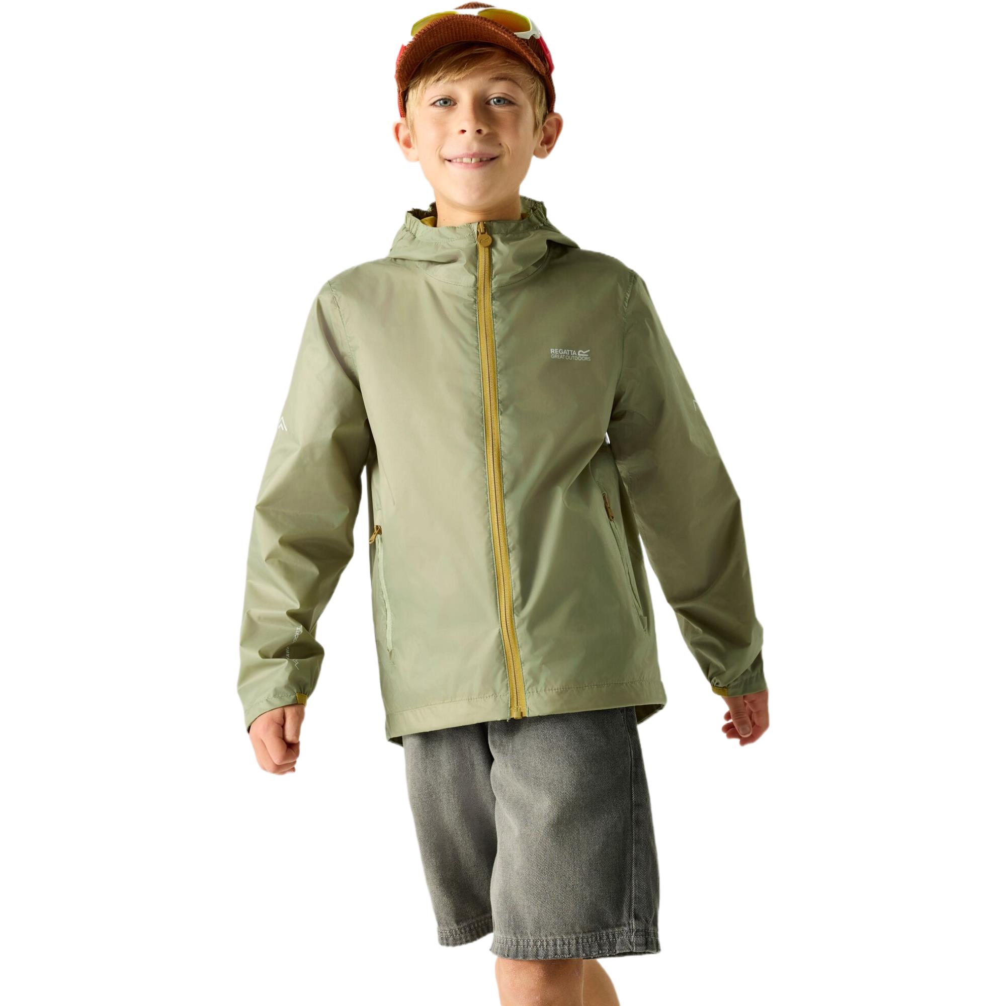 Regatta Kids Lever Jacket Waterproof Packaway Hooded Coat