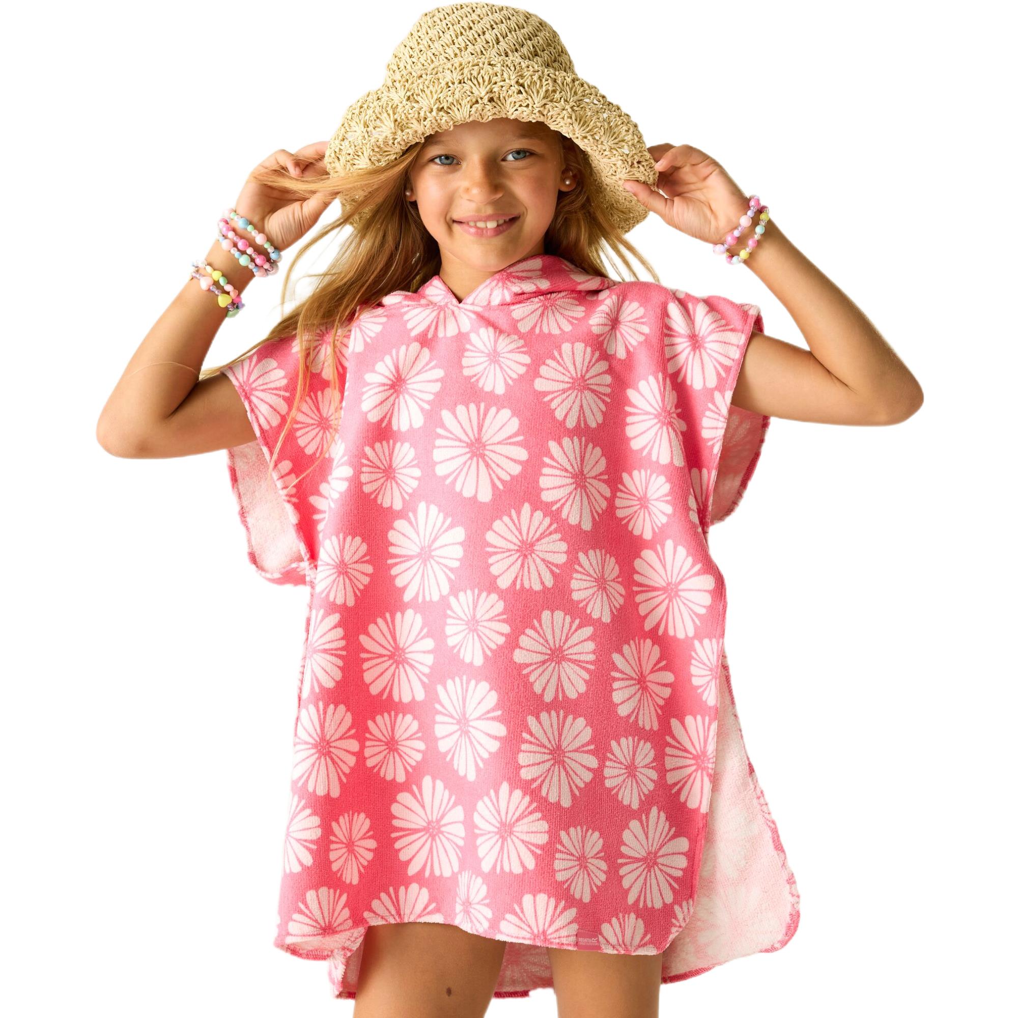Regatta Kids Towel Robe Hooded Poncho Style Swimming Beach