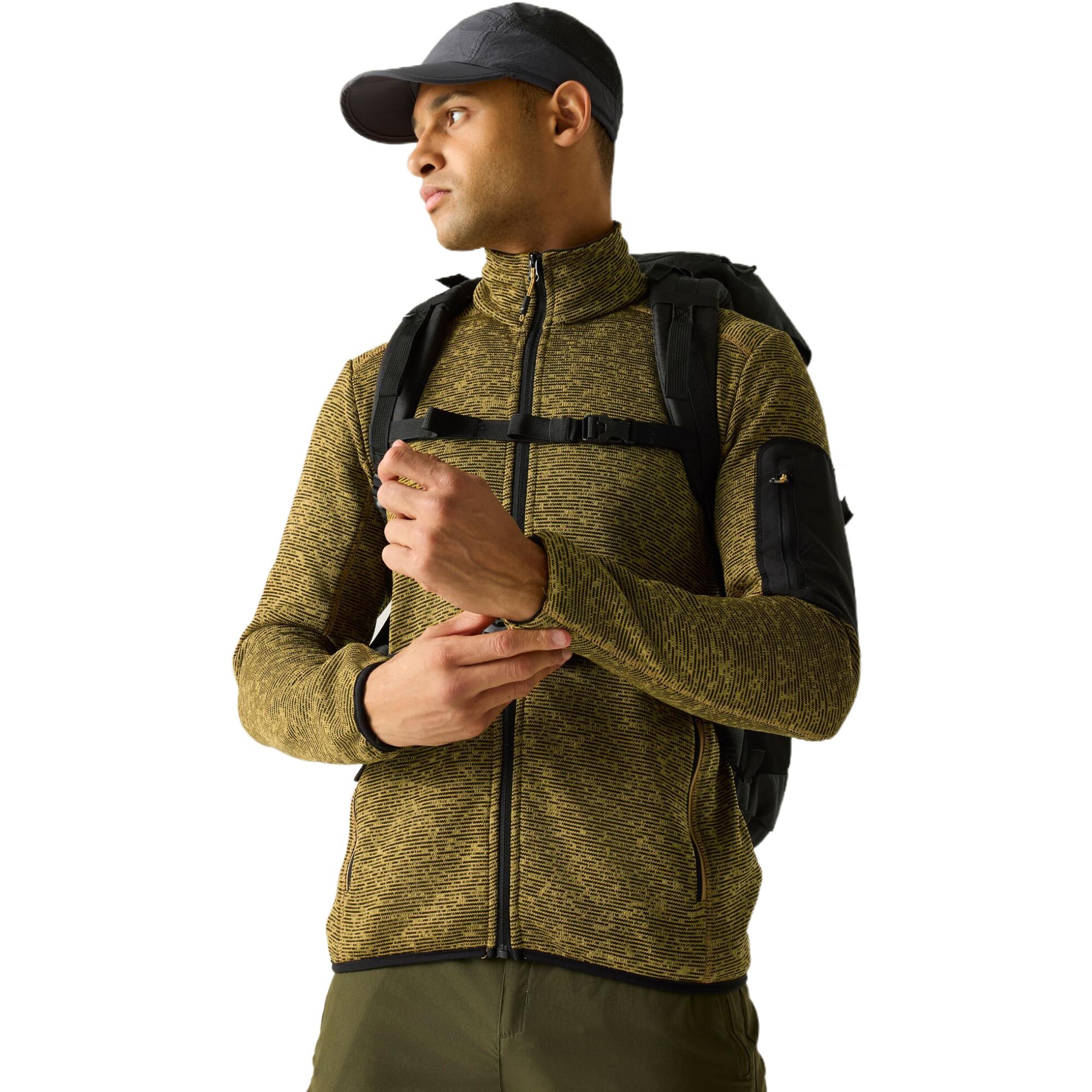 Regatta Men's Newhill Marl Funnel-Neck Full-Zip Fleece Top Grey Xxxl - Image 2