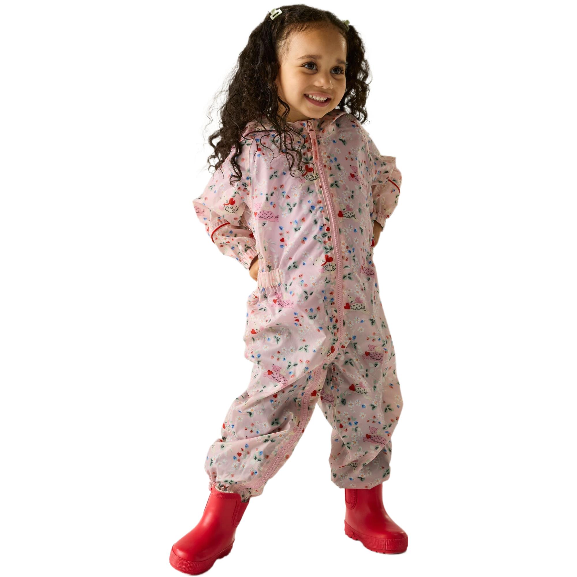Regatta Kids Cream Harmony Ditsy Kids Cath Kidston Waterproof Isolite Puddlesuit in Size 12 - 18 Months, Sports Direct - Image 3