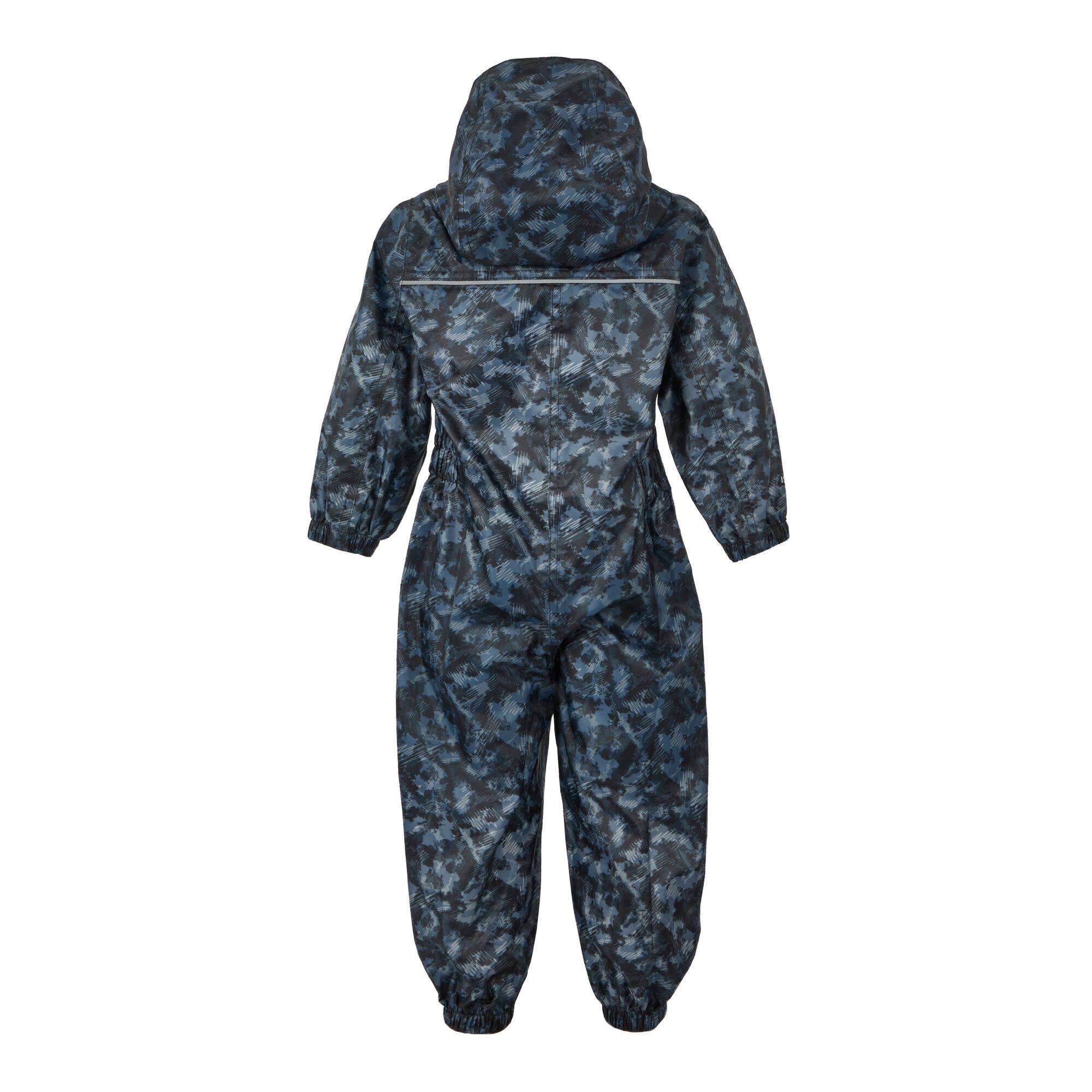 Regatta Kids Puddle IV Waterproof All-in-one Suit Rainsuit Patterned Coverall
