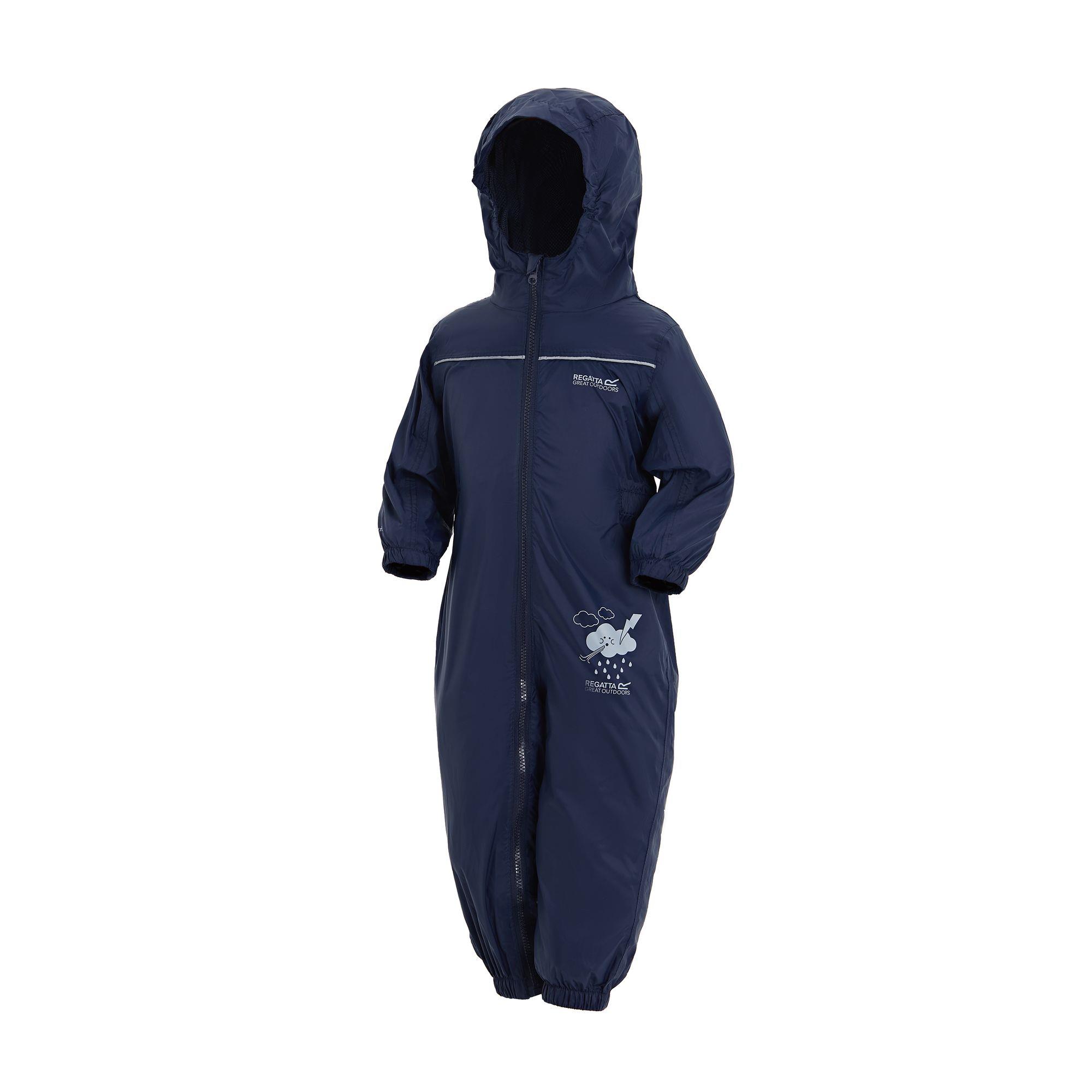 Regatta Kids Puddle IV Waterproof All-in-one Suit Rainsuit Coverall
