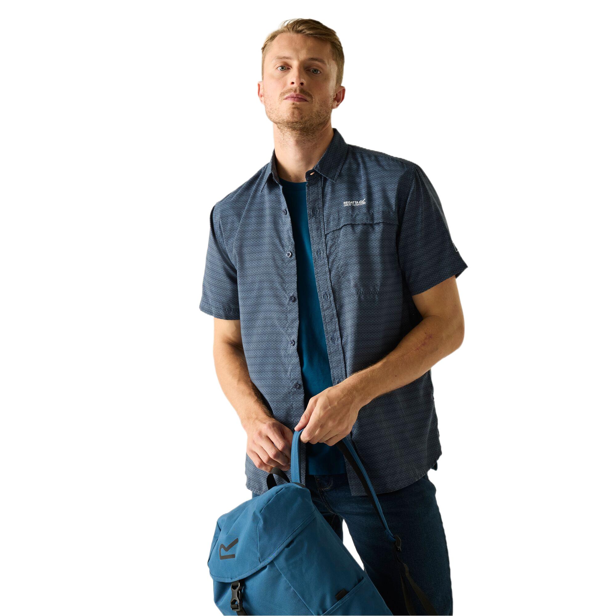Regatta Mens Mindano Short Sleeve Quick Drying Casual Shirt