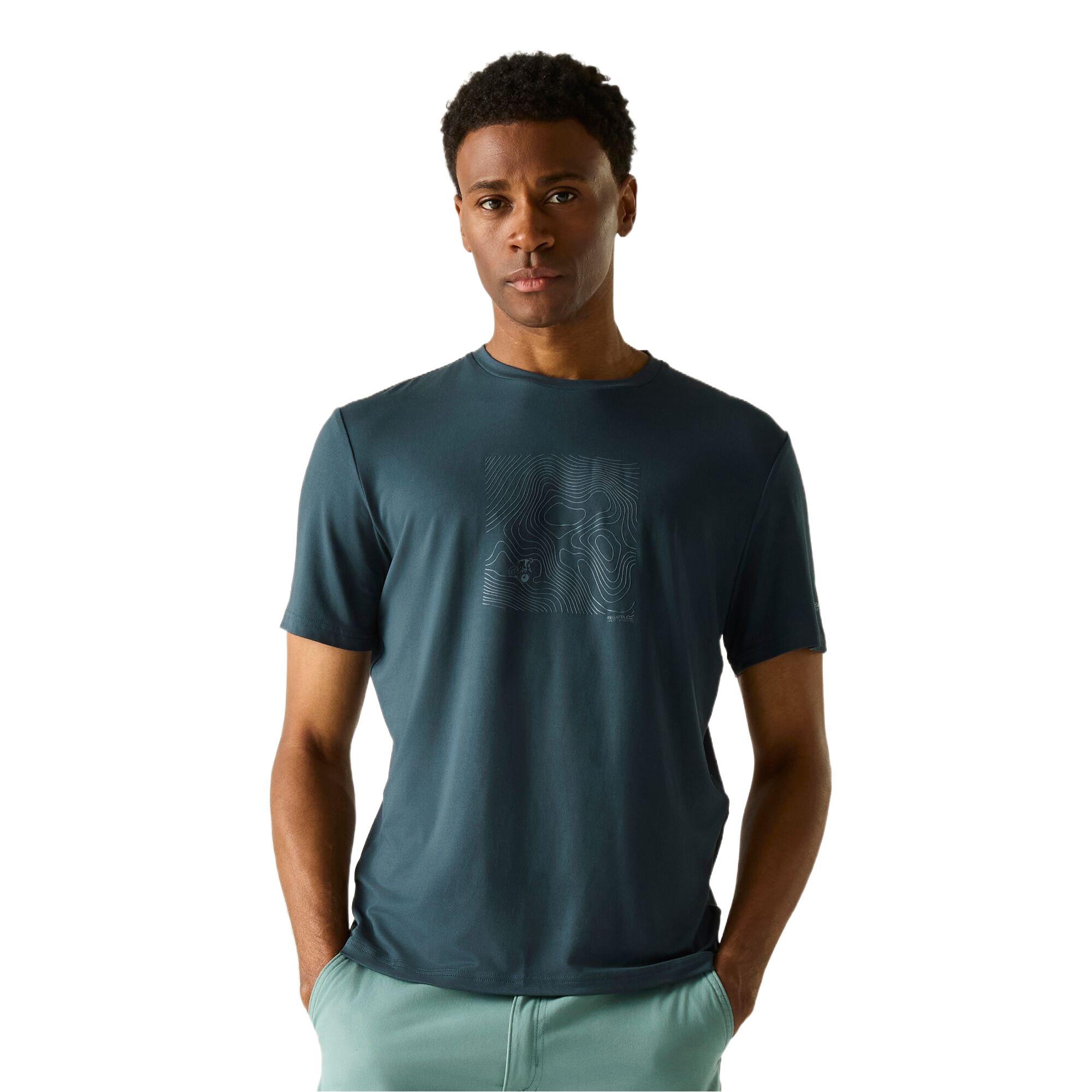 Regatta Men's Fingal Stretch Graphic T-Shirt - Grey Small - Image 5