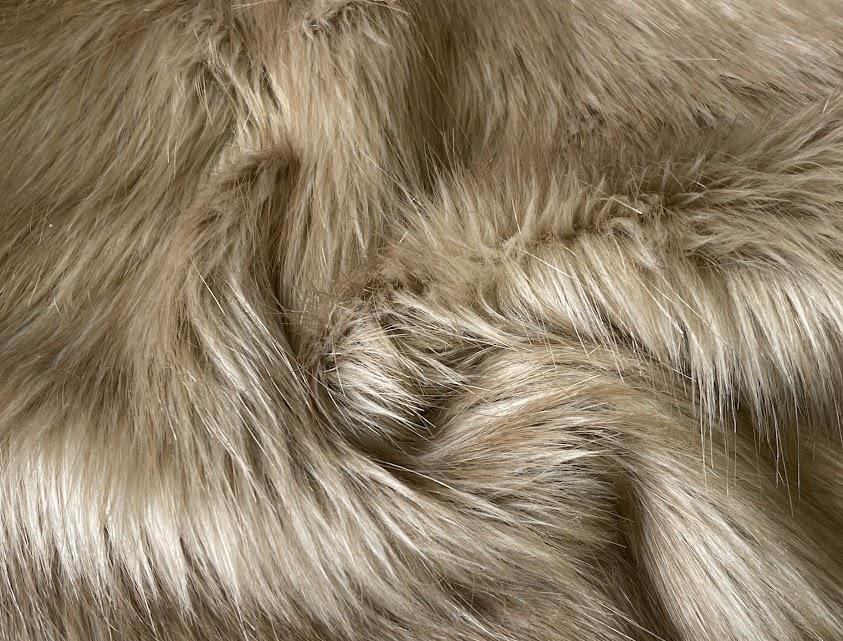 Super Luxury Faux Fur Fabric Material – LONG PILE CAMEL