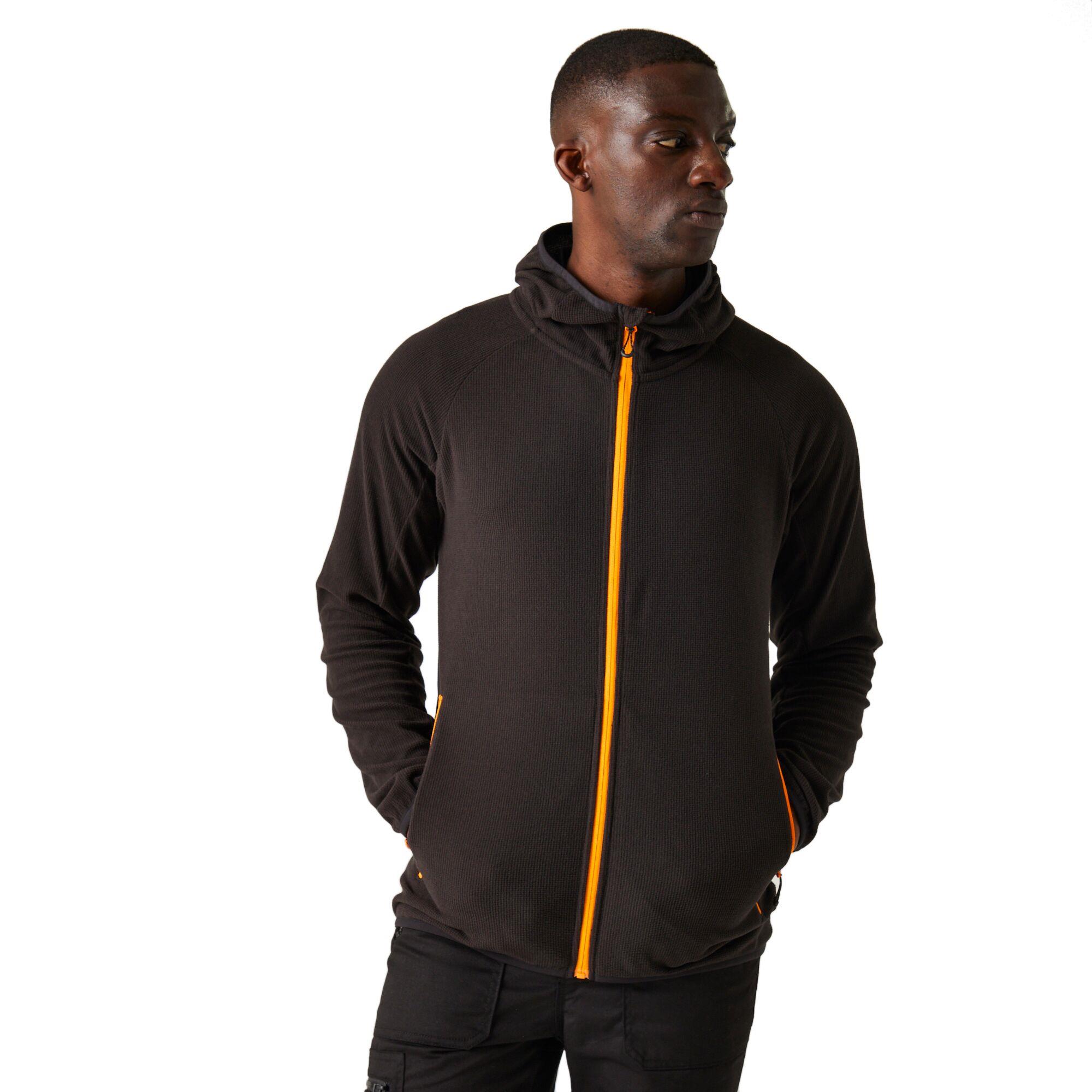 Regatta Men's Navigate Full-Zip Fleece - Black Orange Po - 3XL - Image 2