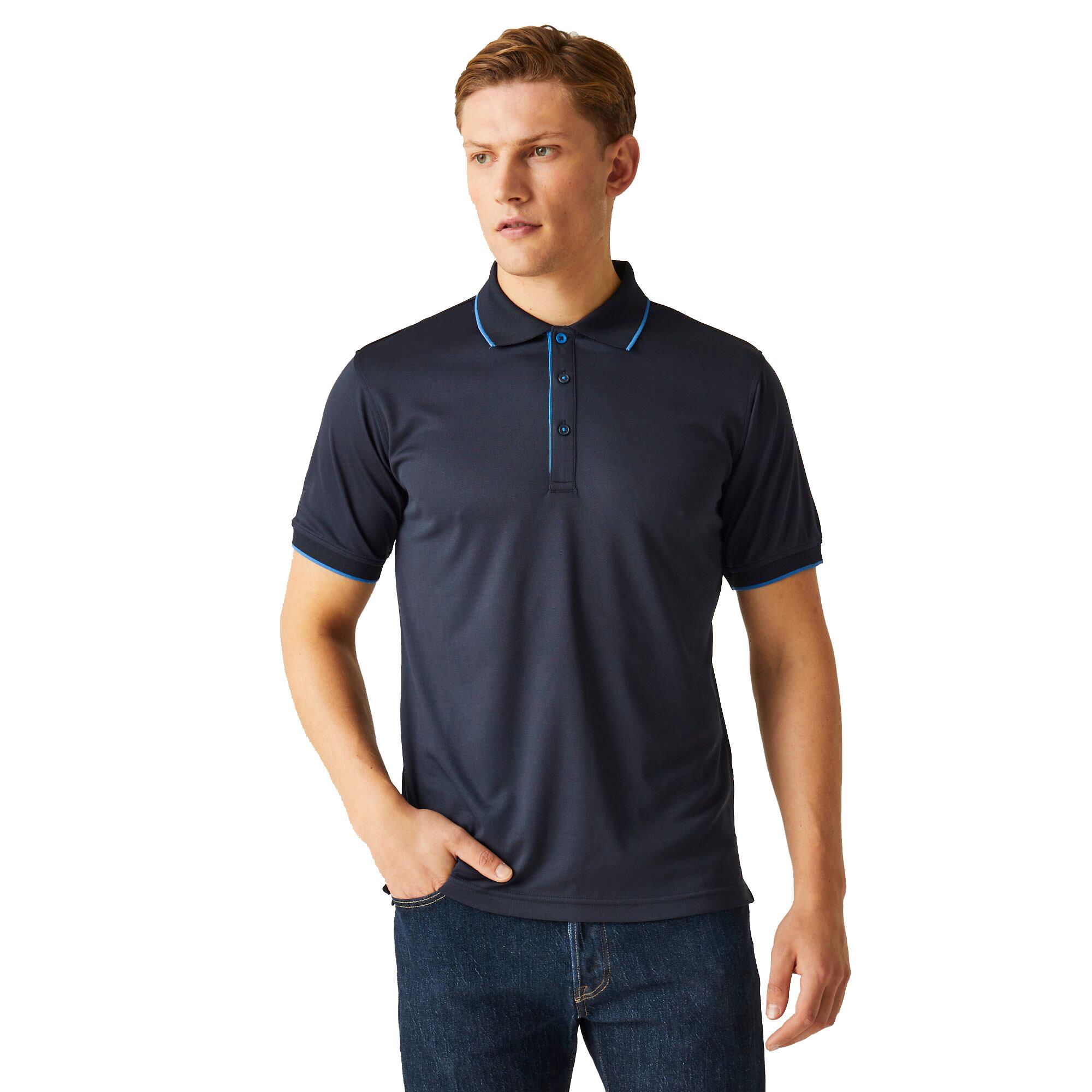 B&Q - Navigate Short Sleeve Polo Shirt Blue - Image 2