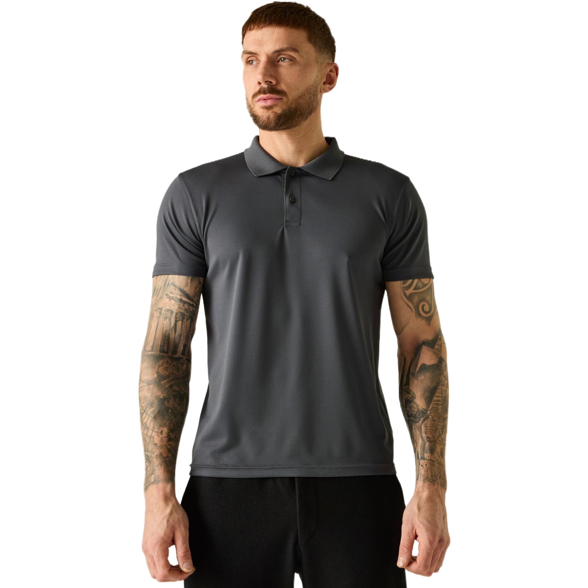 Regatta Mens Pro Wicking Pique Polo Shirt Short Sleeved T-Shirt