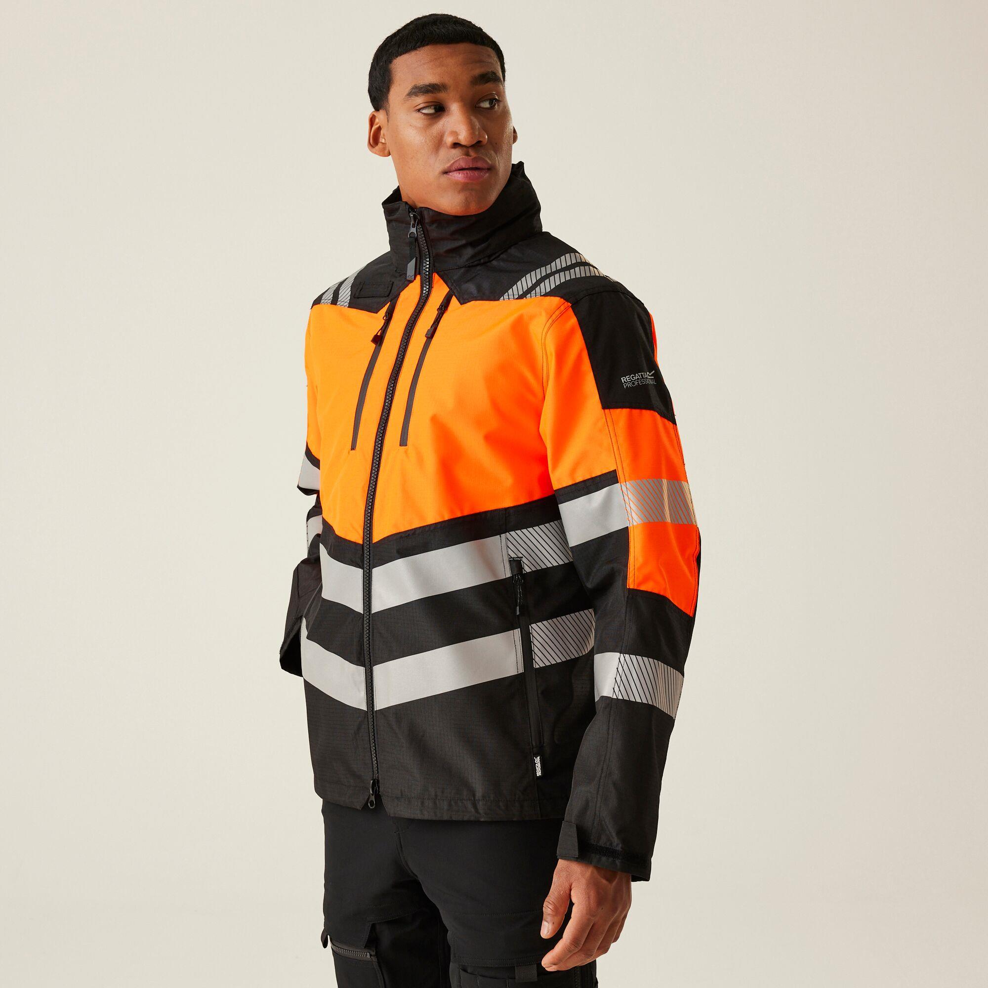 Regatta Men's Hi-Vis X-Pro Waterproof Breathable Shell Jacket