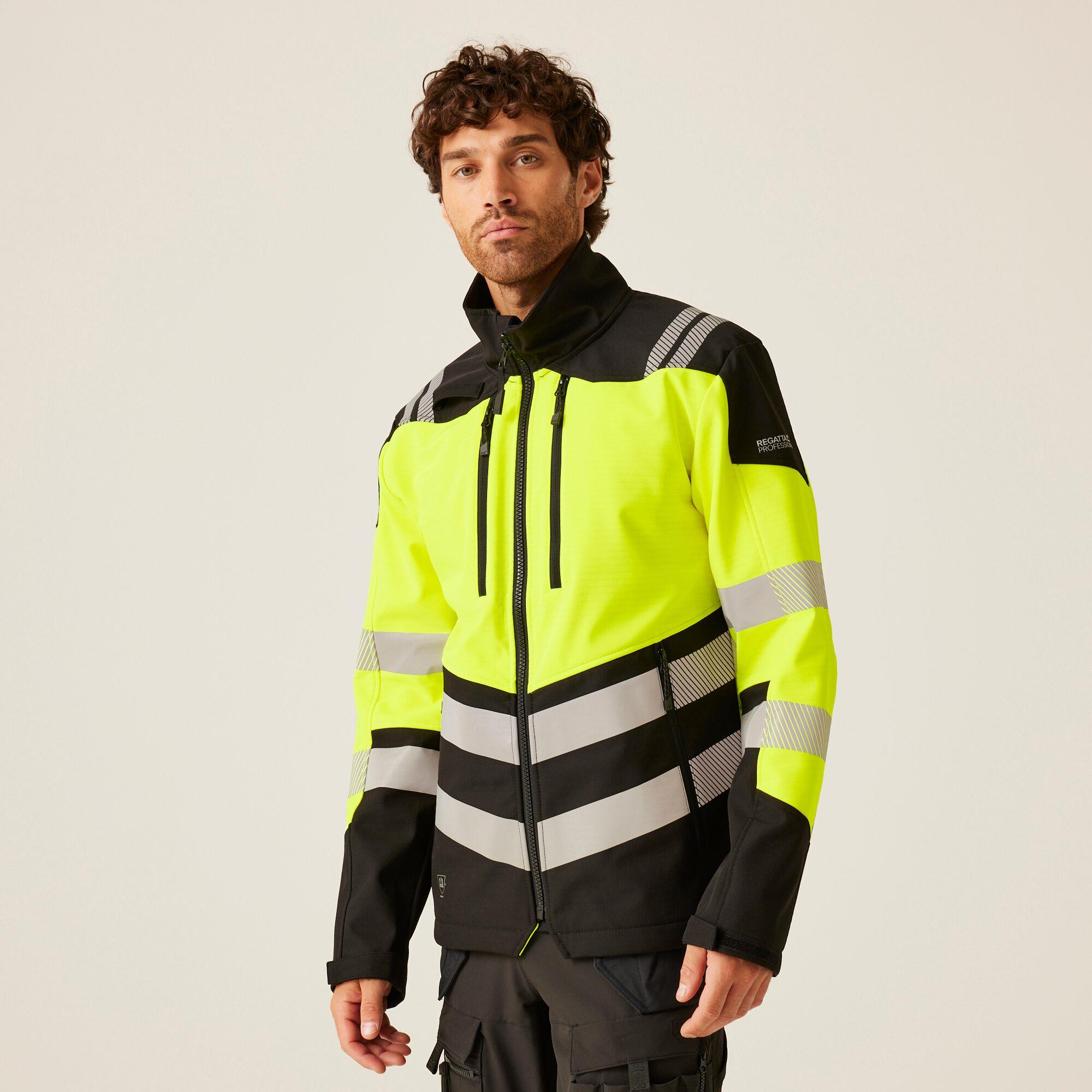 Regatta Mens Hi-Vis X-Pro 3 Layer Softshell Reflective Jacket