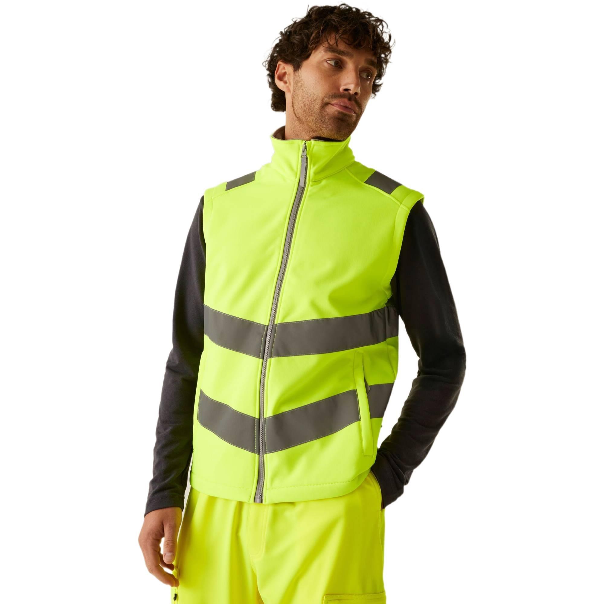 Regatta Hi-Vis Pro Contract Ablaze Softshell Reflective Workwear Bodywarmer
