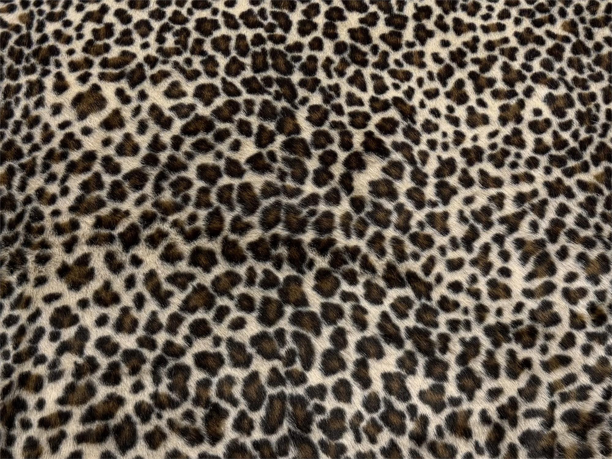 Super Luxury Faux Fur Fabric Material LEOPARD PRINT