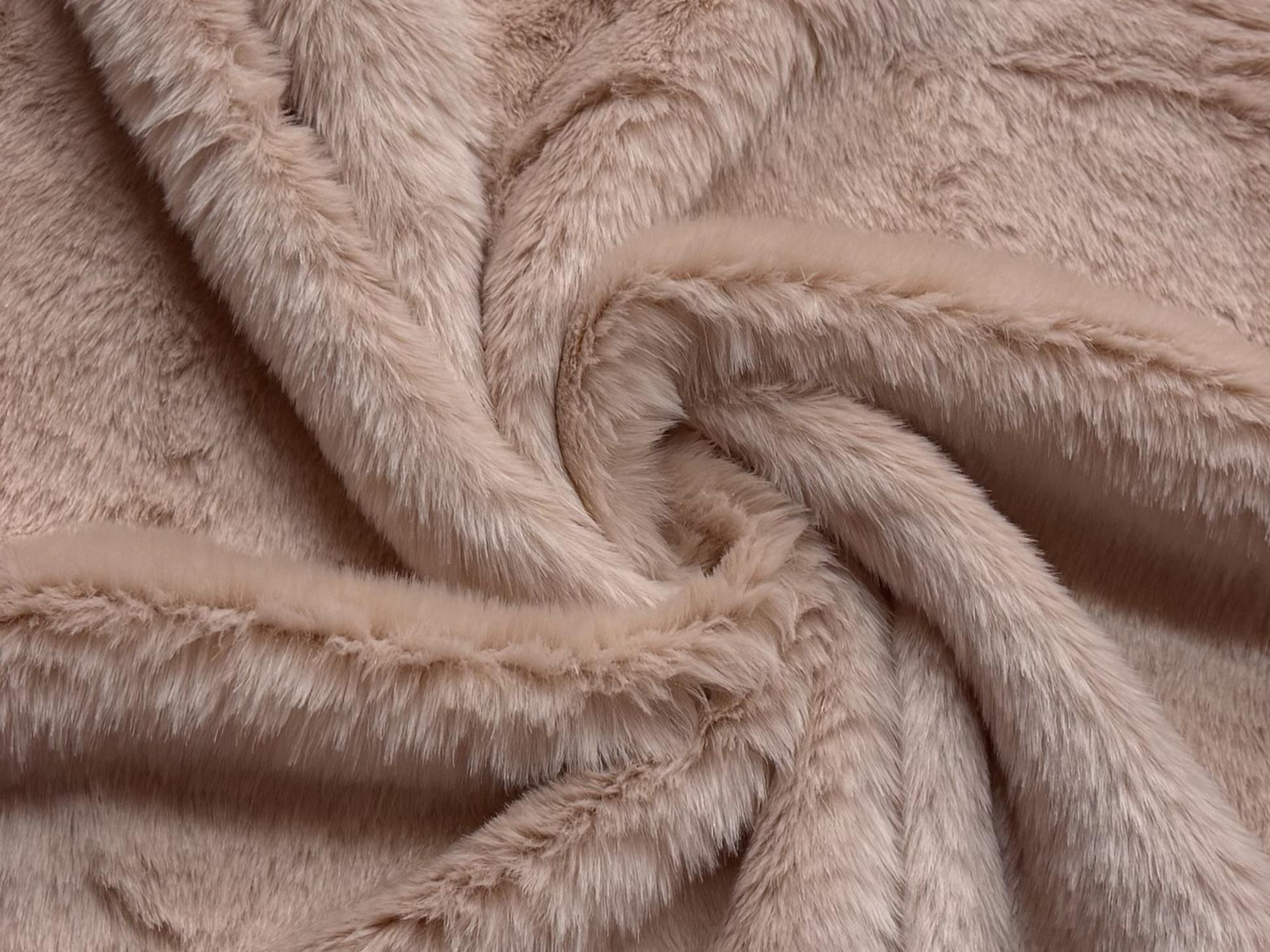 Super Luxury Faux Fur Fabric Material OLD PINK