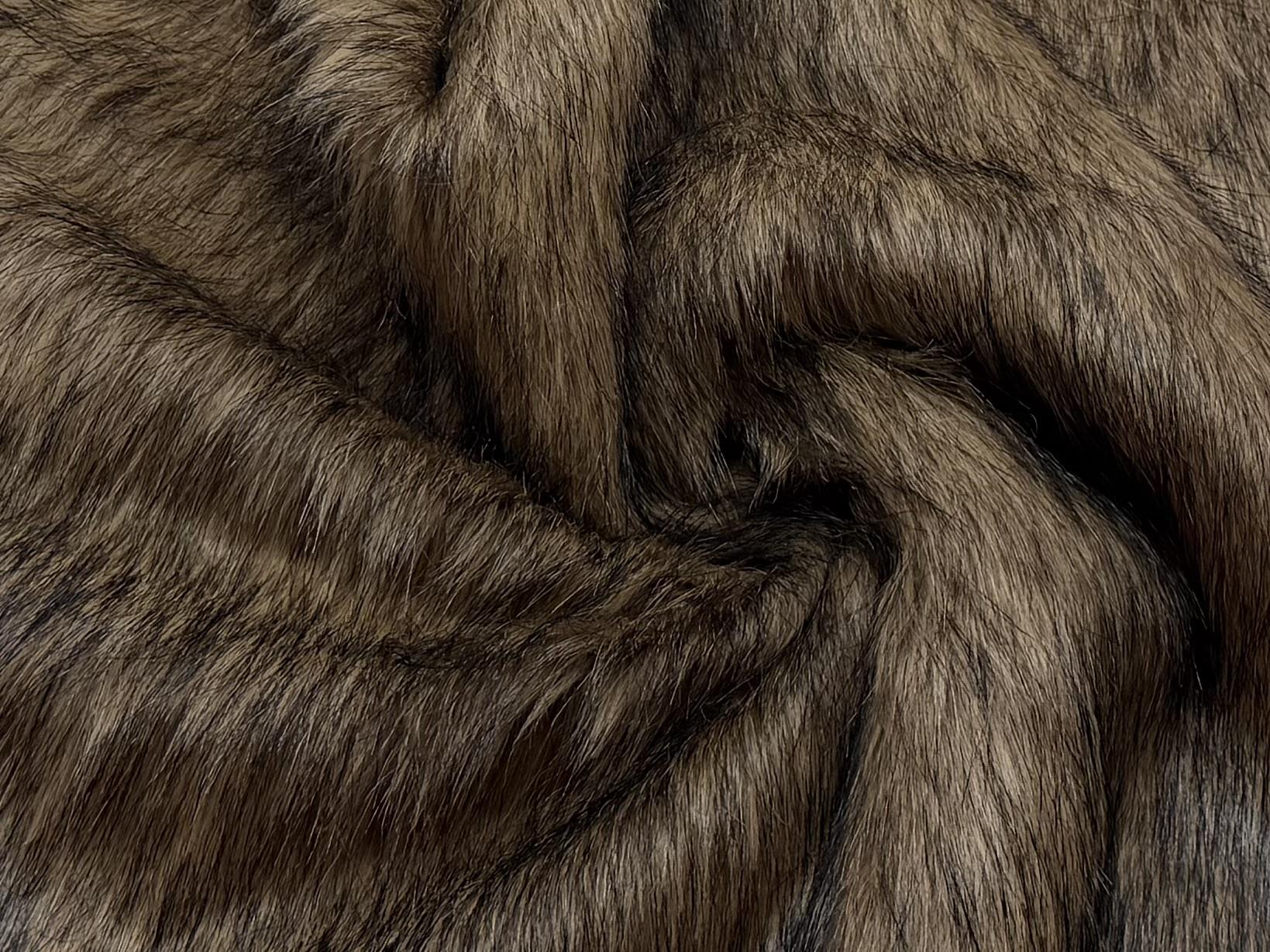 Super Luxury Faux Fur Fabric Material ALSATIAN DOG