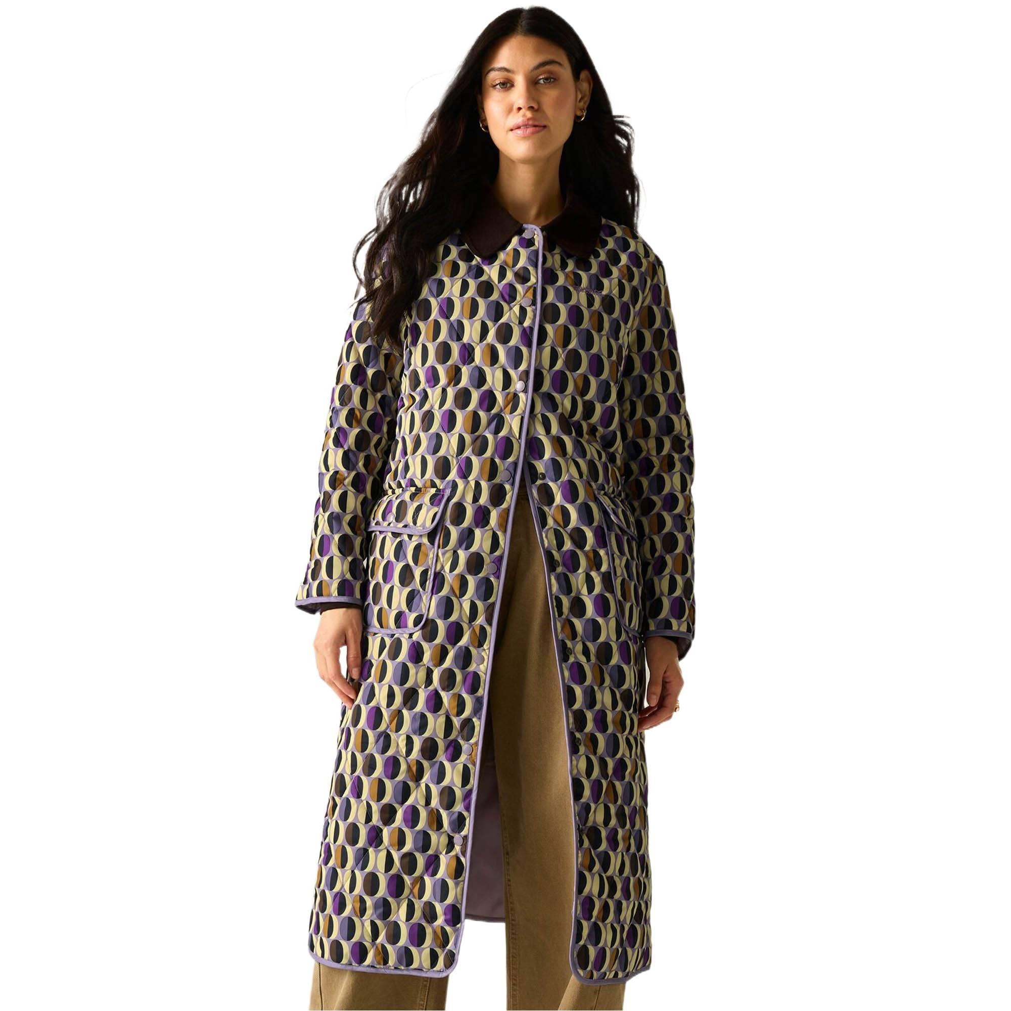 Regatta Womens Orla Kiely Mid Length Quilted Jacket Lightweight Coat